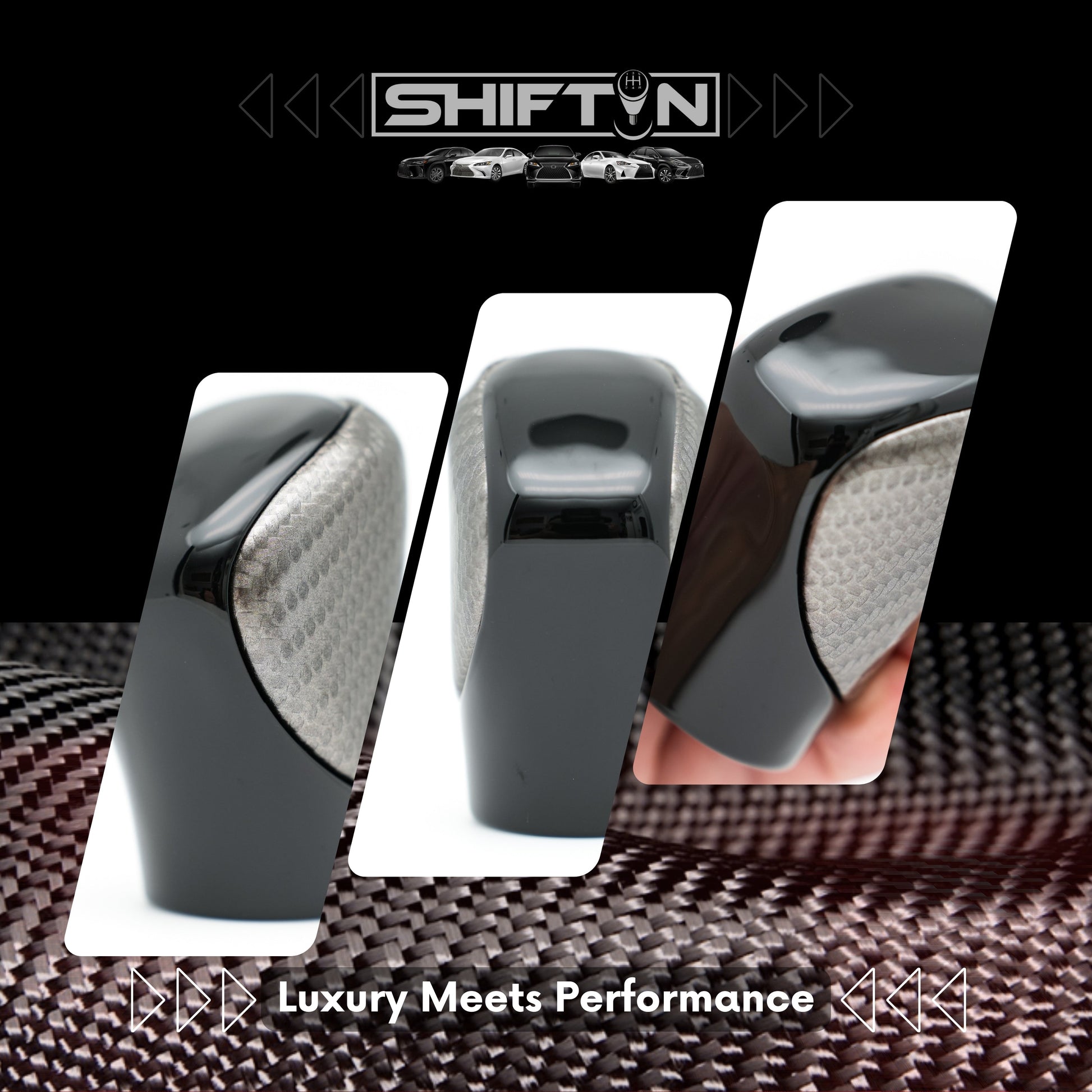 SHIFTIN AUTO SHIFTIN Gear Shift Knob Shifter for Lexus ES GS GX-460 IS-250 NX RC200t RX 300 350-h 450-hL 2014-2023 - Black Le