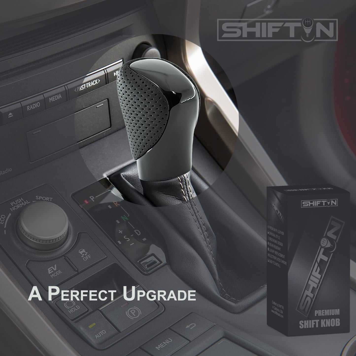 SHIFTIN Gear Shift Knob Shifter for Lexus ES GS GX-460 IS250 NX RC200t RX 300 350-h 450-hL 2014-2023 - UBPBp