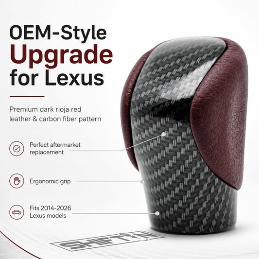 SHIFTIN Gear Shift Knob Shifter for Lexus ES GS GX-460 IS250 NX RC200t RX 300 350-h 450-hL 2014-2023 - UBrZp