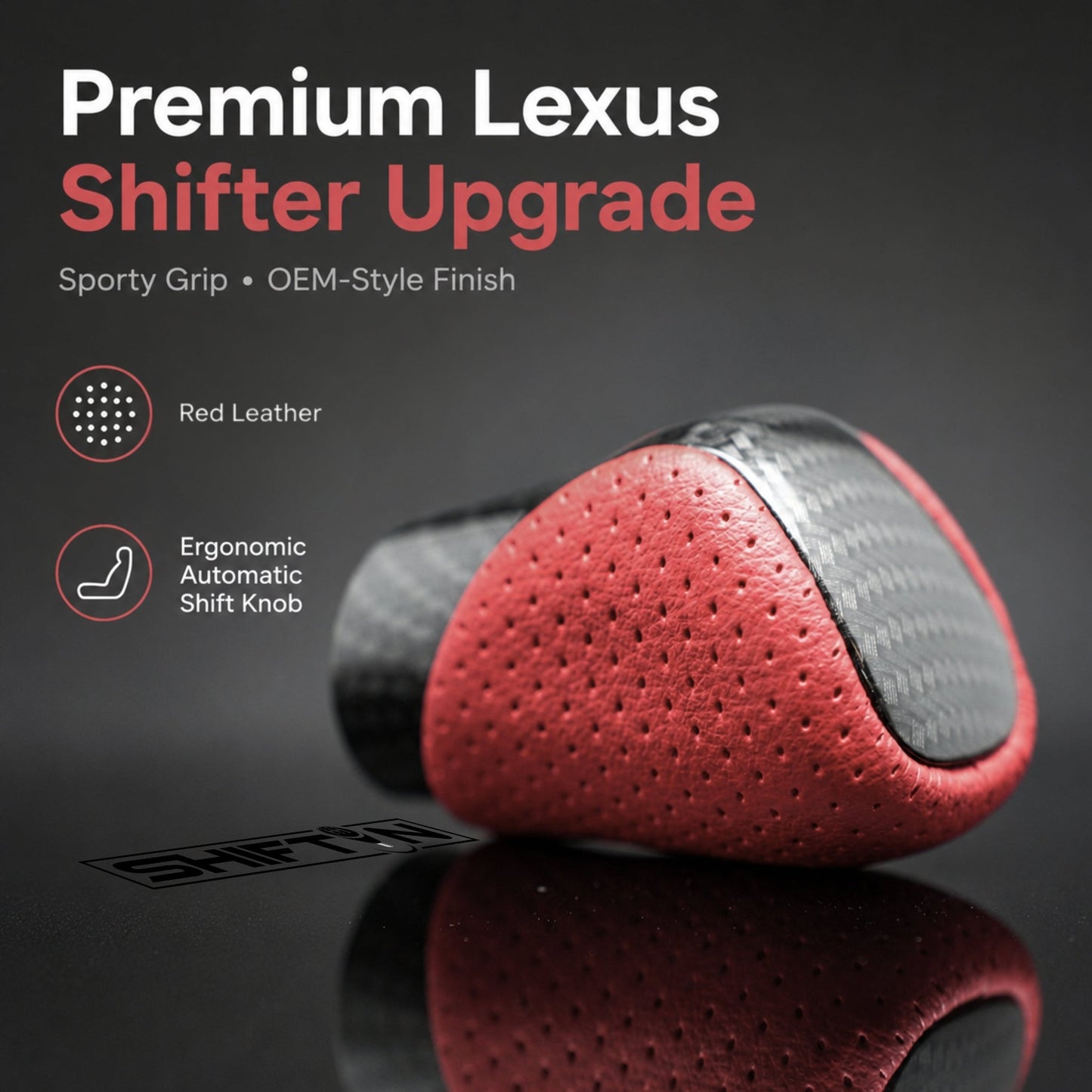 SHIFTIN Gear Shift Knob Shifter for Lexus ES GS GX-460 IS250 NX RC200t RX 300 350-h 450-hL 2014-2023 - URZZp