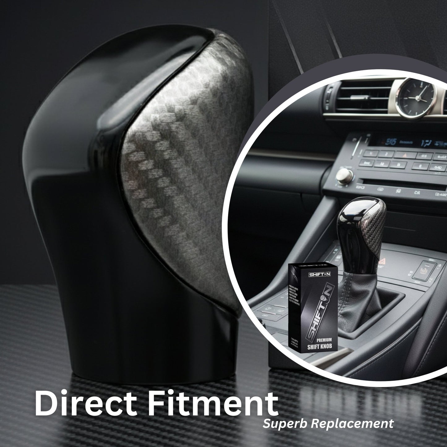 SHIFTIN Gear Shift Knob Shifter for Lexus ES GS GX-460 IS250 NX RC200t RX 300 350-h 450-hL 2014-2023 - UGzPB
