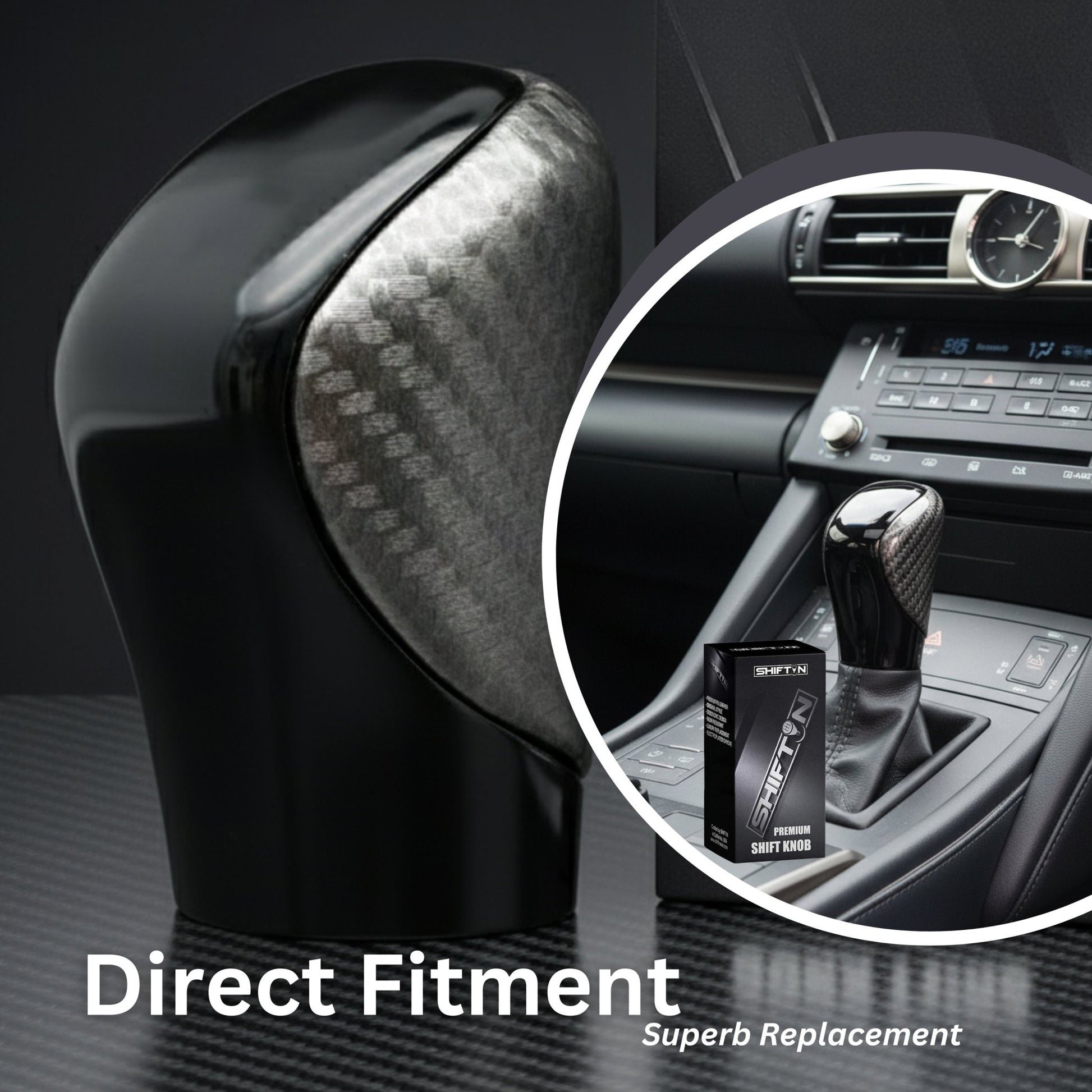 SHIFTIN Gear Shift Knob Shifter for Lexus ES GS GX-460 IS250 NX RC200t RX 300 350-h 450-hL 2014-2023 - UGzPB