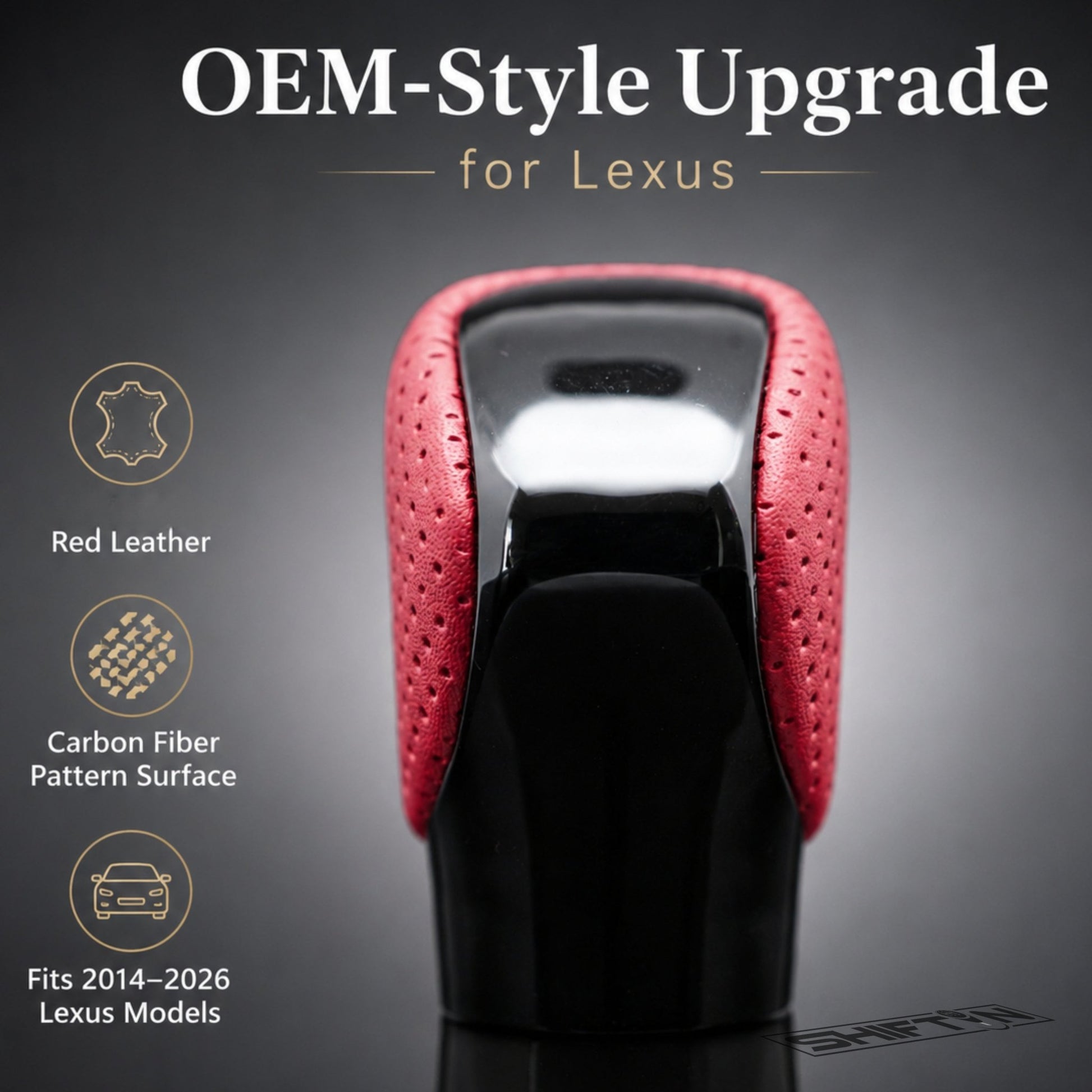 SHIFTIN Gear Shift Knob Shifter for Lexus ES GS GX-460 IS250 NX RC200t RX 300 350-h 450-hL 2014-2023 - URPBp