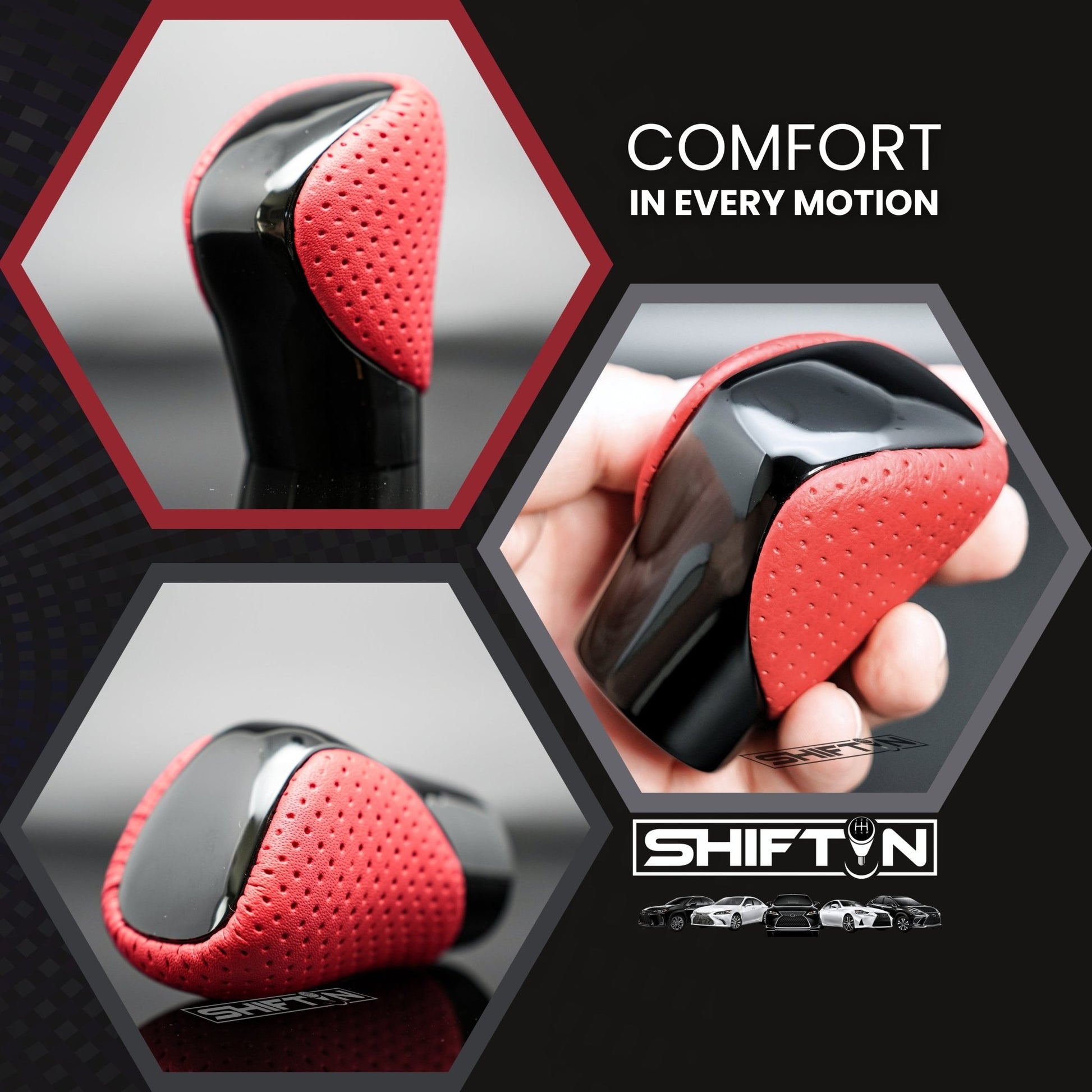 SHIFTIN Gear Shift Knob Shifter for Lexus ES GS GX-460 IS250 NX RC200t RX 300 350-h 450-hL 2014-2023 - URPBp