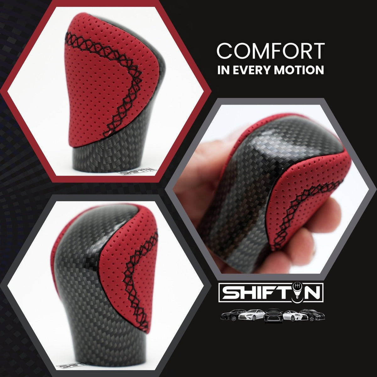 SHIFTIN Gear Shift Knob Shifter for Lexus ES GS GX-460 IS250 NX RC200t RX 300 350-h 450-hL 2014-2023 - URxZp