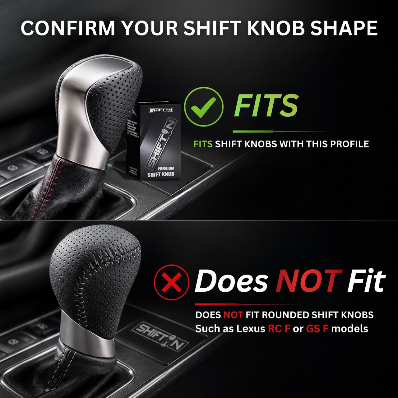 SHIFTIN Gear Shift Knob Shifter for Lexus ES GS GX-460 IS250 NX RC200t RX 300 350-h 450-hL 2014-2023 - UZZp
