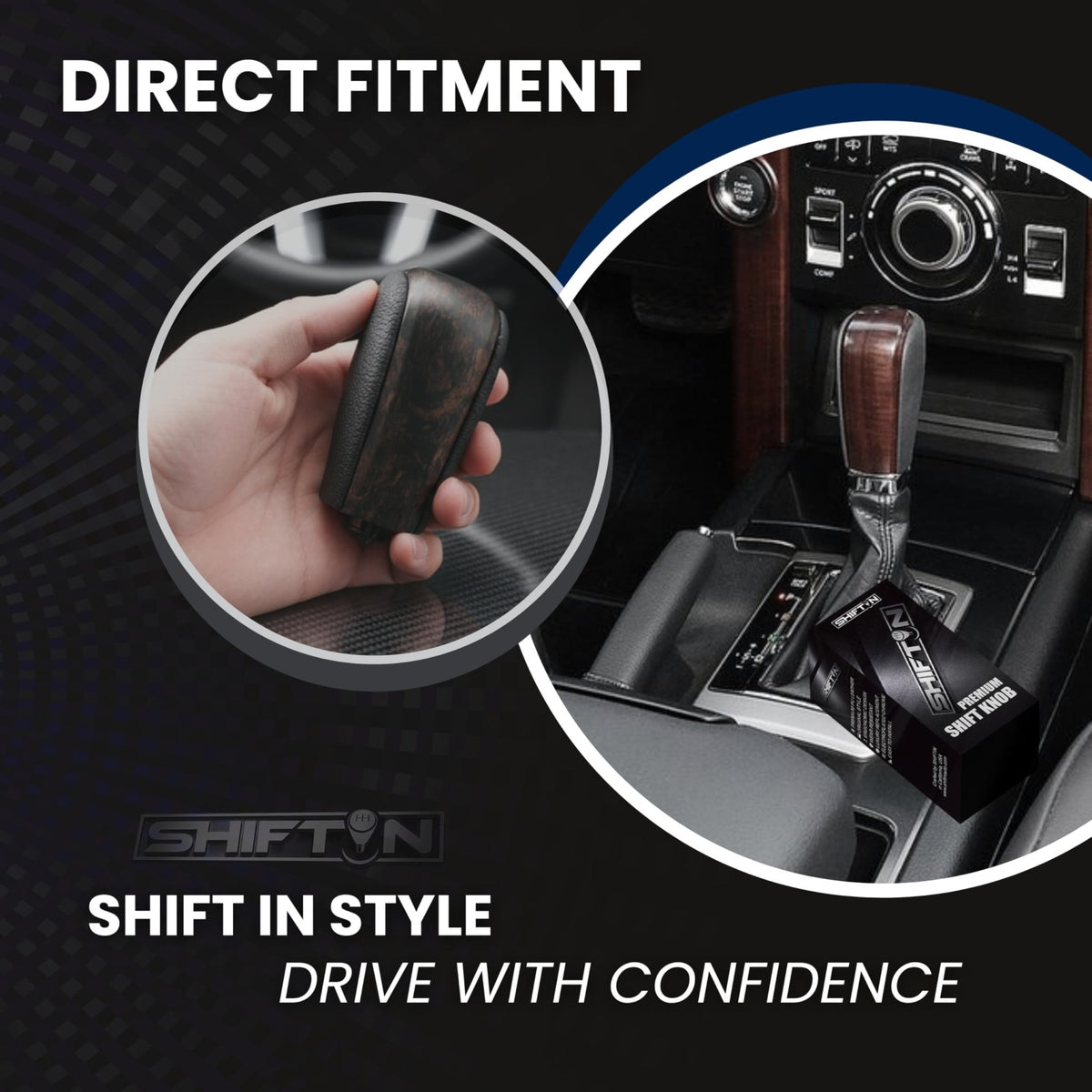 SHIFTIN Gear Shift Knob Stick Shifter for Toyota Land Cruiser LC Prado FJ - 150 KDJ155 - QBDK - E