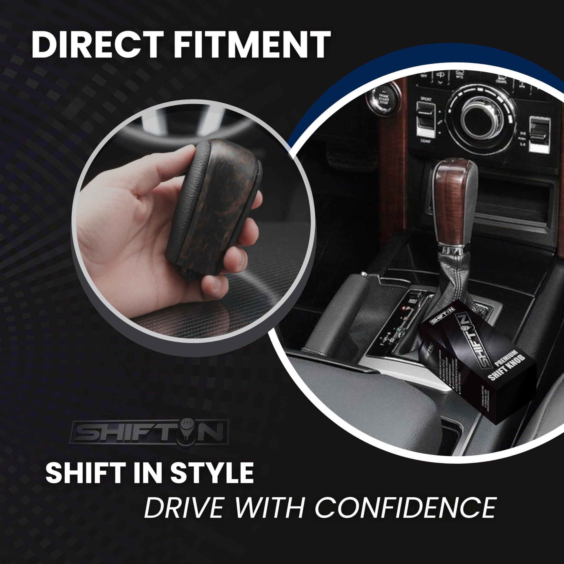SHIFTIN Gear Shift Knob Stick Shifter for Toyota Land Cruiser LC Prado FJ - 150 KDJ155 - QBDK - E