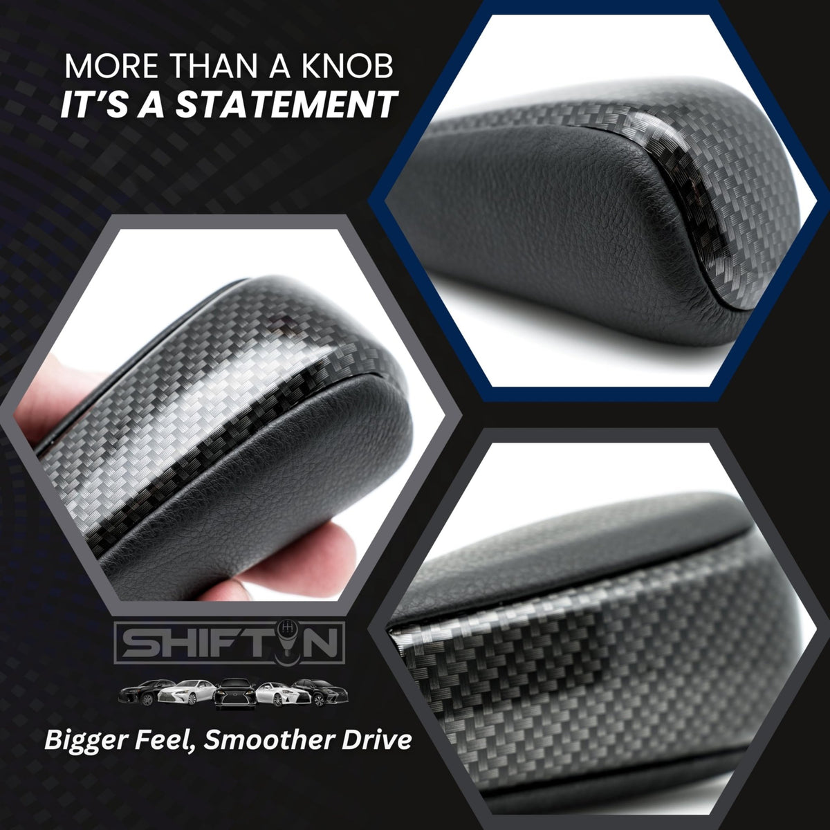 SHIFTIN Gear Shift Knob Stick Shifter for Toyota Land Cruiser LC Prado FJ - 150 KDJ155 - QBZZX - E