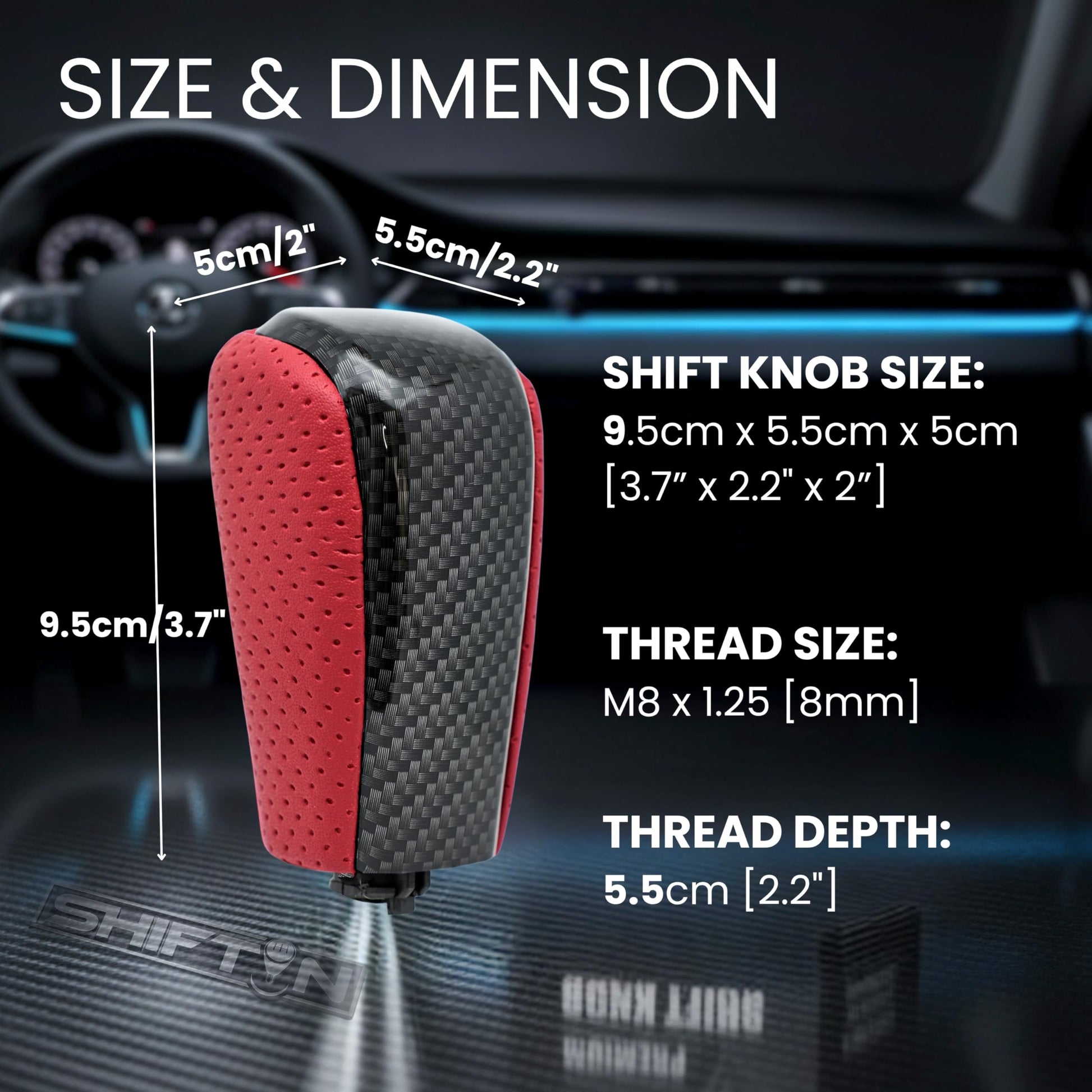 SHIFTIN Gear Shift Knob Stick Shifter for Toyota Land Cruiser LC Prado FJ - 150 KDJ155 - QRZZp - E