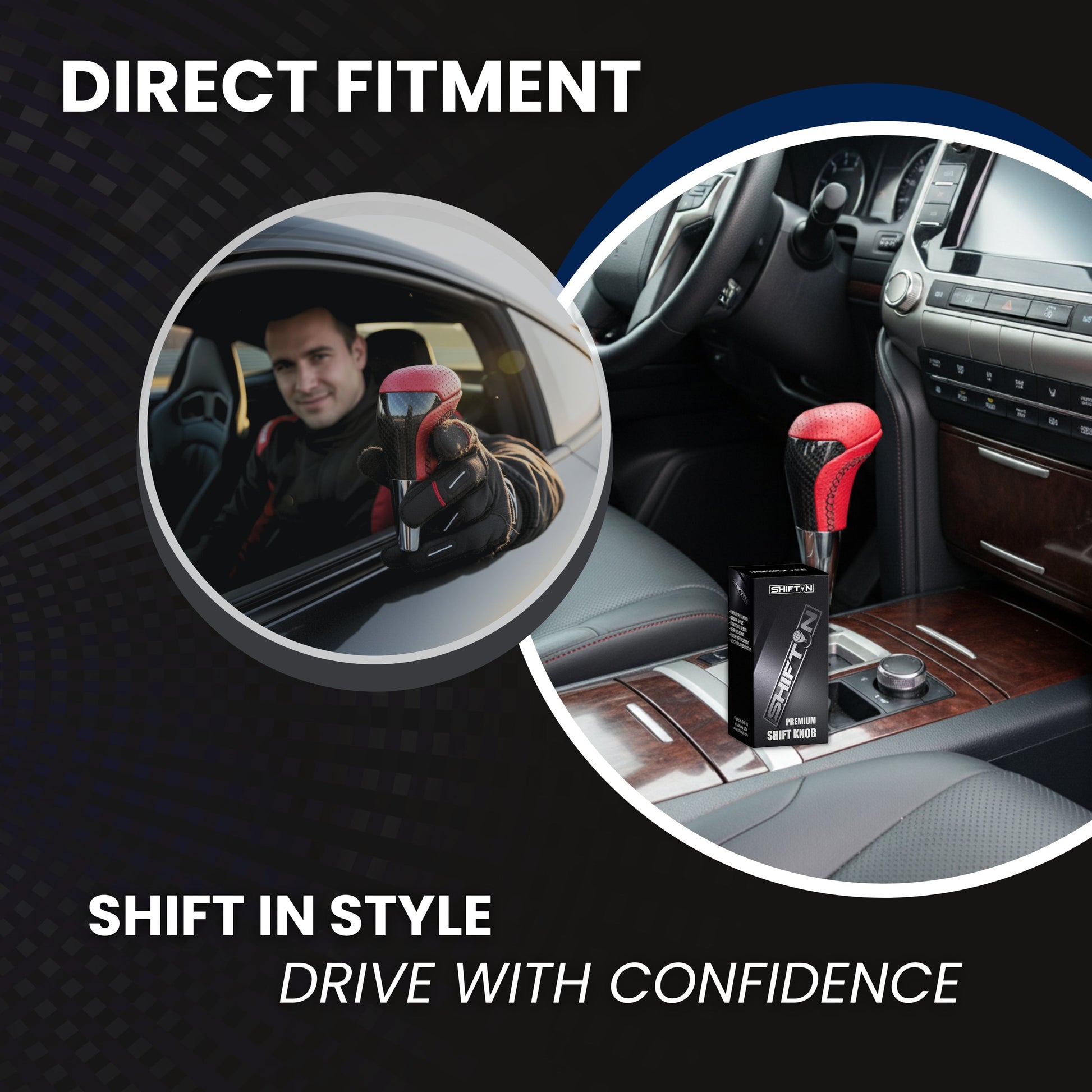 SHIFTIN Large Aftermarket Replacement Gear Shift Knob fit for Toyota Land Cruiser Tundra 4Runner Fortuner and Lexus LX 570 470 RX LS - LRxZp