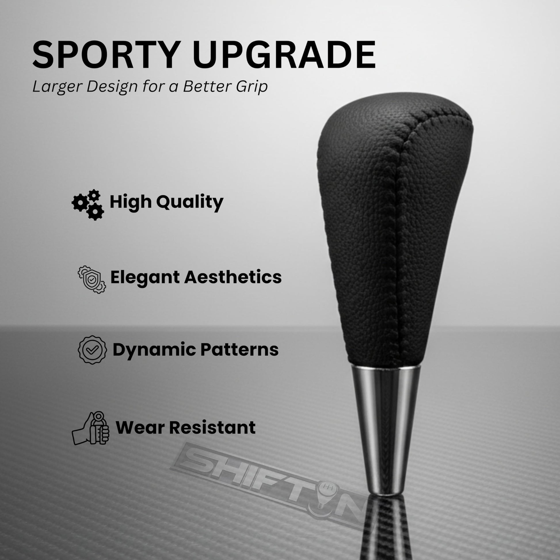 SHIFTIN Large Gear Shifter Knob Compatible with Lexus LX - 470 LX570 LS - 400 LS430 RX330 RX - 350 RX400h and Toyota, Acura, Mazda Cars - LBLT