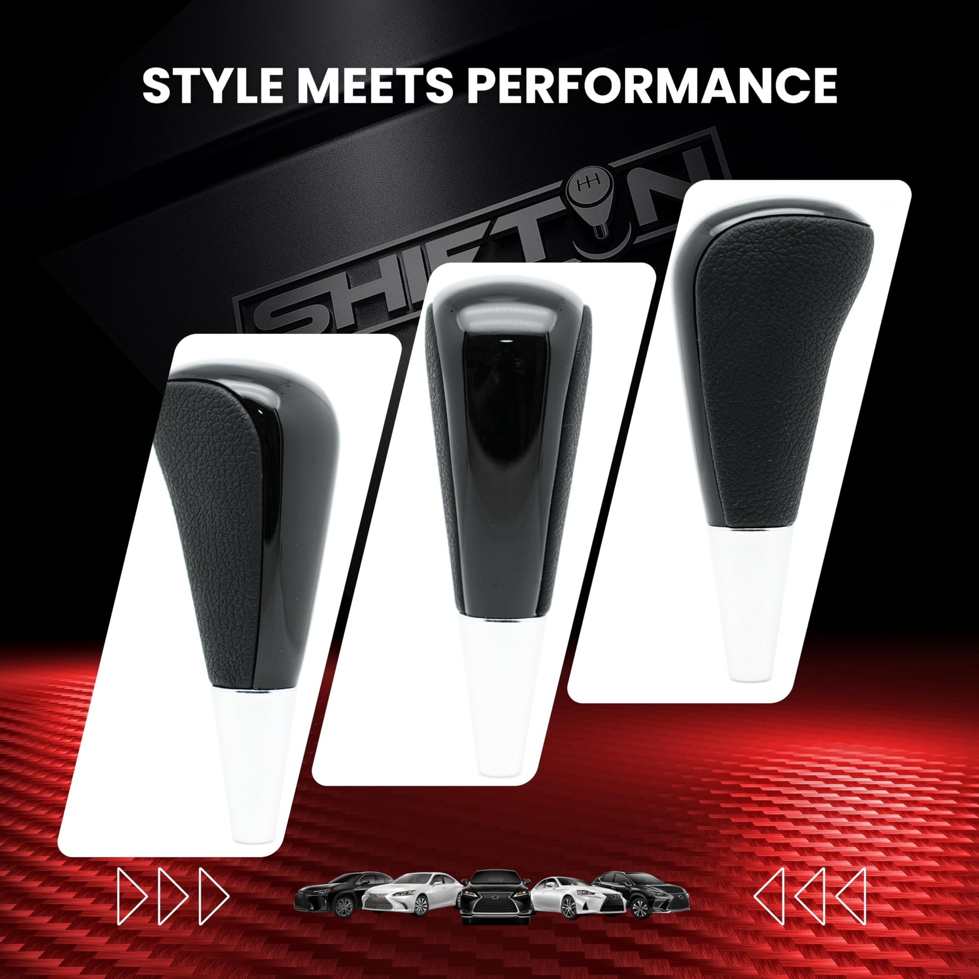 SHIFTIN Large Gear Shifter Knob Compatible with Lexus LX - 470 LX570 LS - 400 LS430 RX330 RX - 350 RX400h and Toyota, Acura, Mazda Cars - LBPB