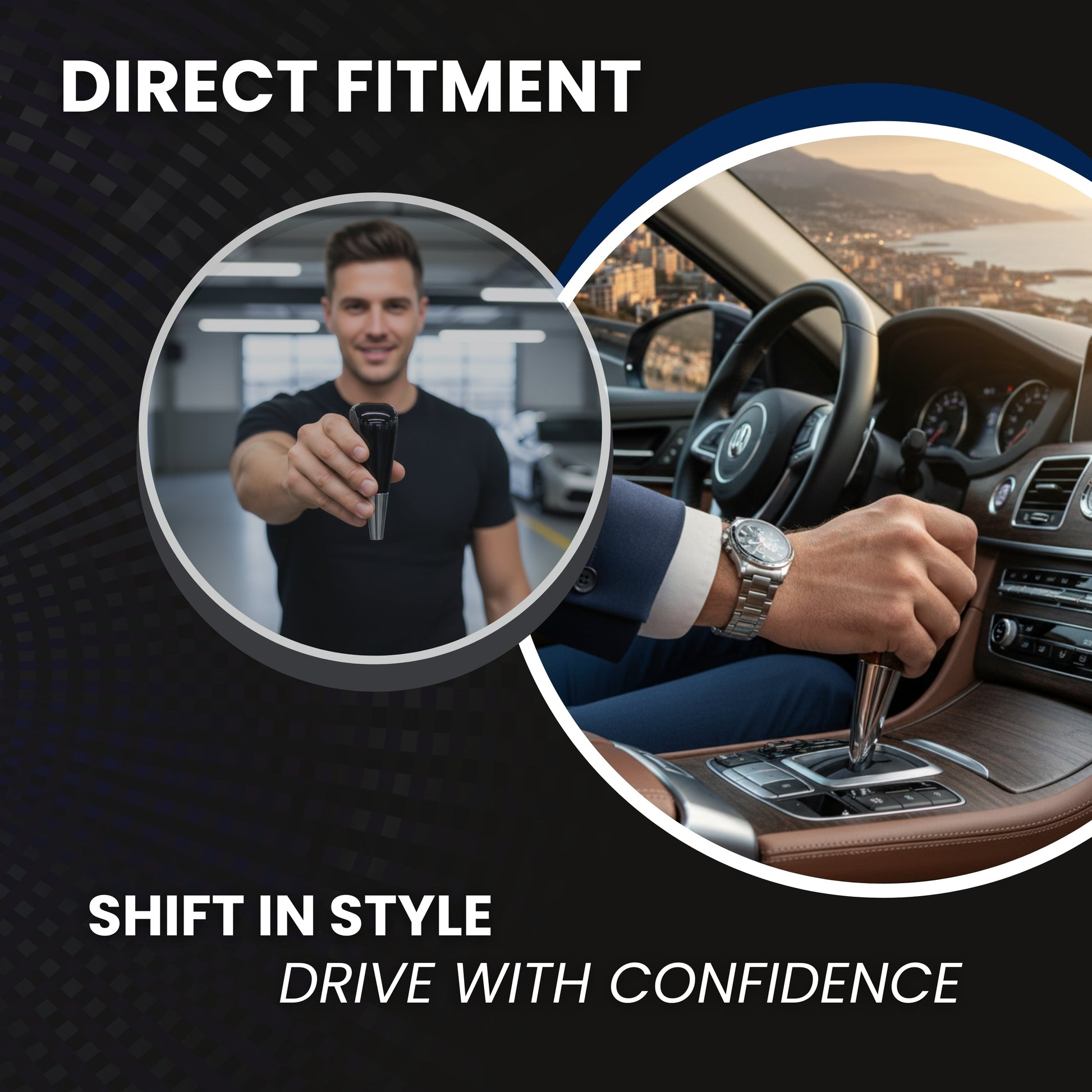 SHIFTIN Large Gear Shifter Knob Compatible with Lexus LX - 470 LX570 LS - 400 LS430 RX330 RX - 350 RX400h and Toyota, Acura, Mazda Cars - LBPBp