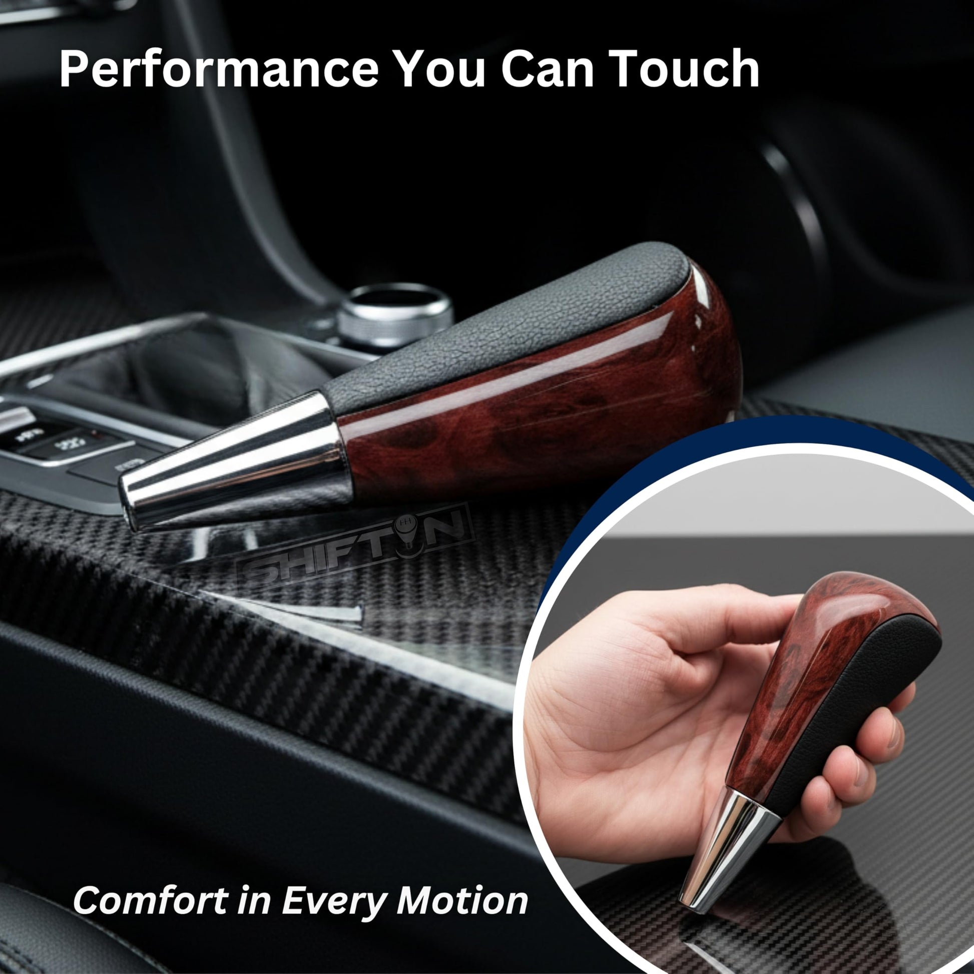 SHIFTIN Large Gear Shifter Knob Compatible with Lexus LX - 470 LX570 LS - 400 LS430 RX330 RX - 350 RX400h and Toyota, Acura, Mazda Cars - LBWD