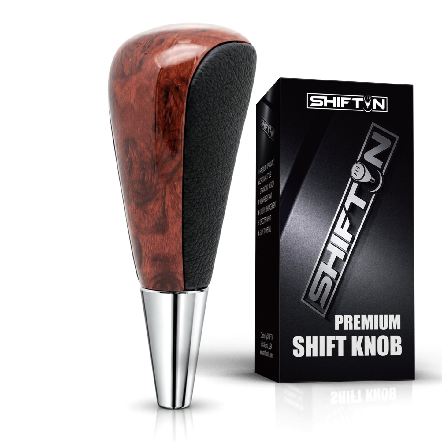 SHIFTIN Large Gear Shifter Knob Compatible with Lexus LX - 470 LX570 LS - 400 LS430 RX330 RX - 350 RX400h and Toyota, Acura, Mazda Cars - LBWD