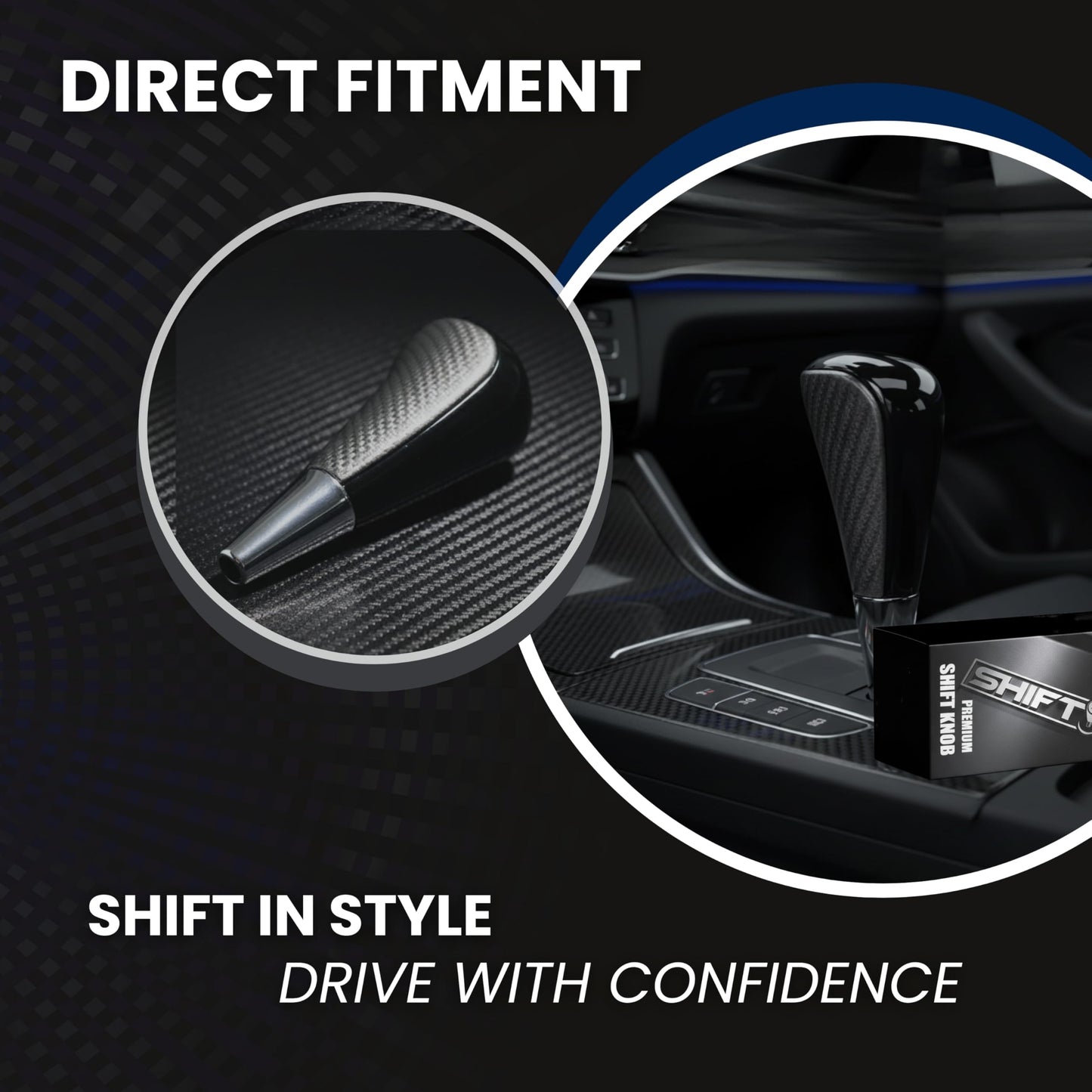 SHIFTIN Large Gear Shifter Knob Compatible with Lexus LX - 470 LX570 LS - 400 LS430 RX330 RX - 350 RX400h and Toyota, Acura, Mazda Cars - LBZPB