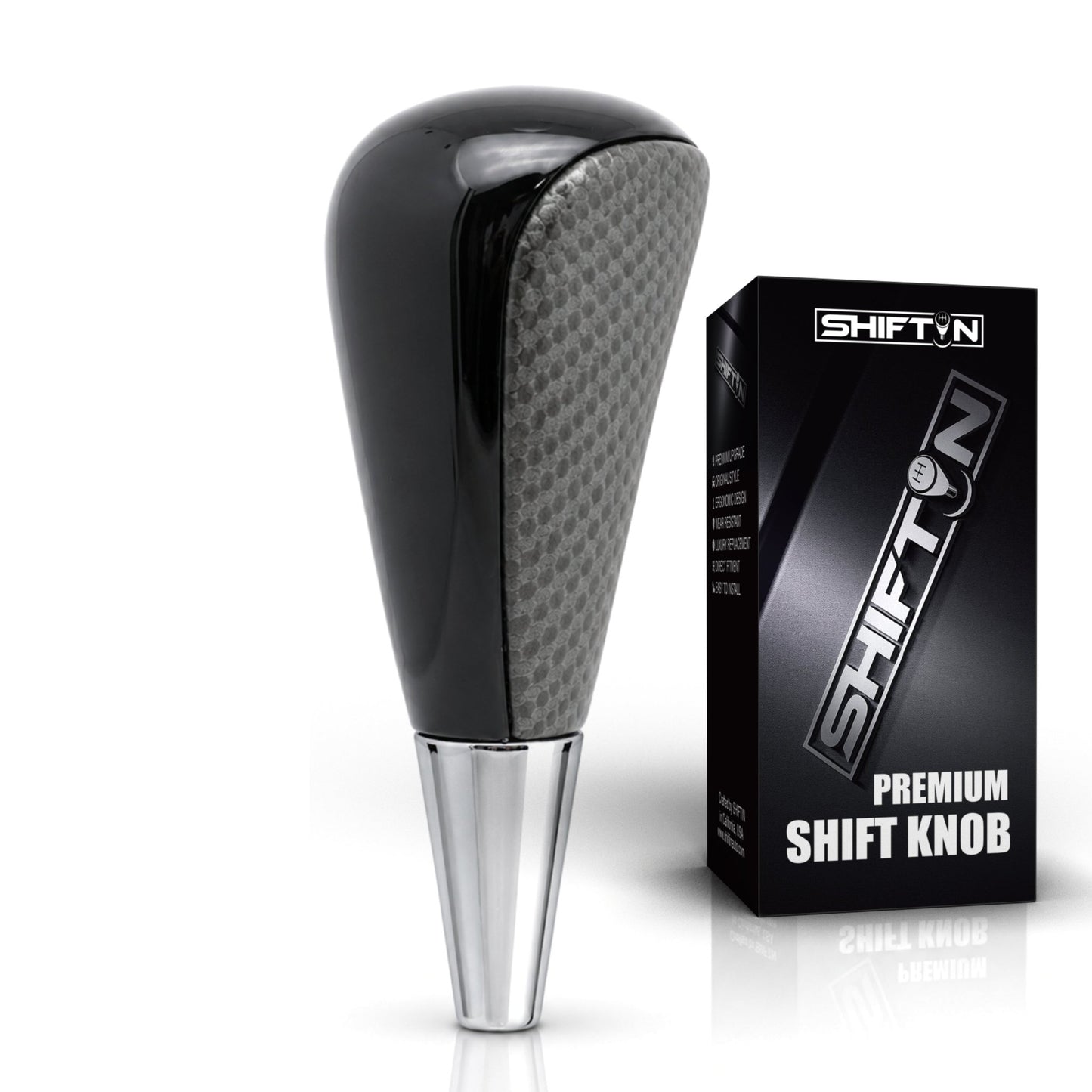 SHIFTIN Large Gear Shifter Knob Compatible with Lexus LX - 470 LX570 LS - 400 LS430 RX330 RX - 350 RX400h and Toyota, Acura, Mazda Cars - LBZPB
