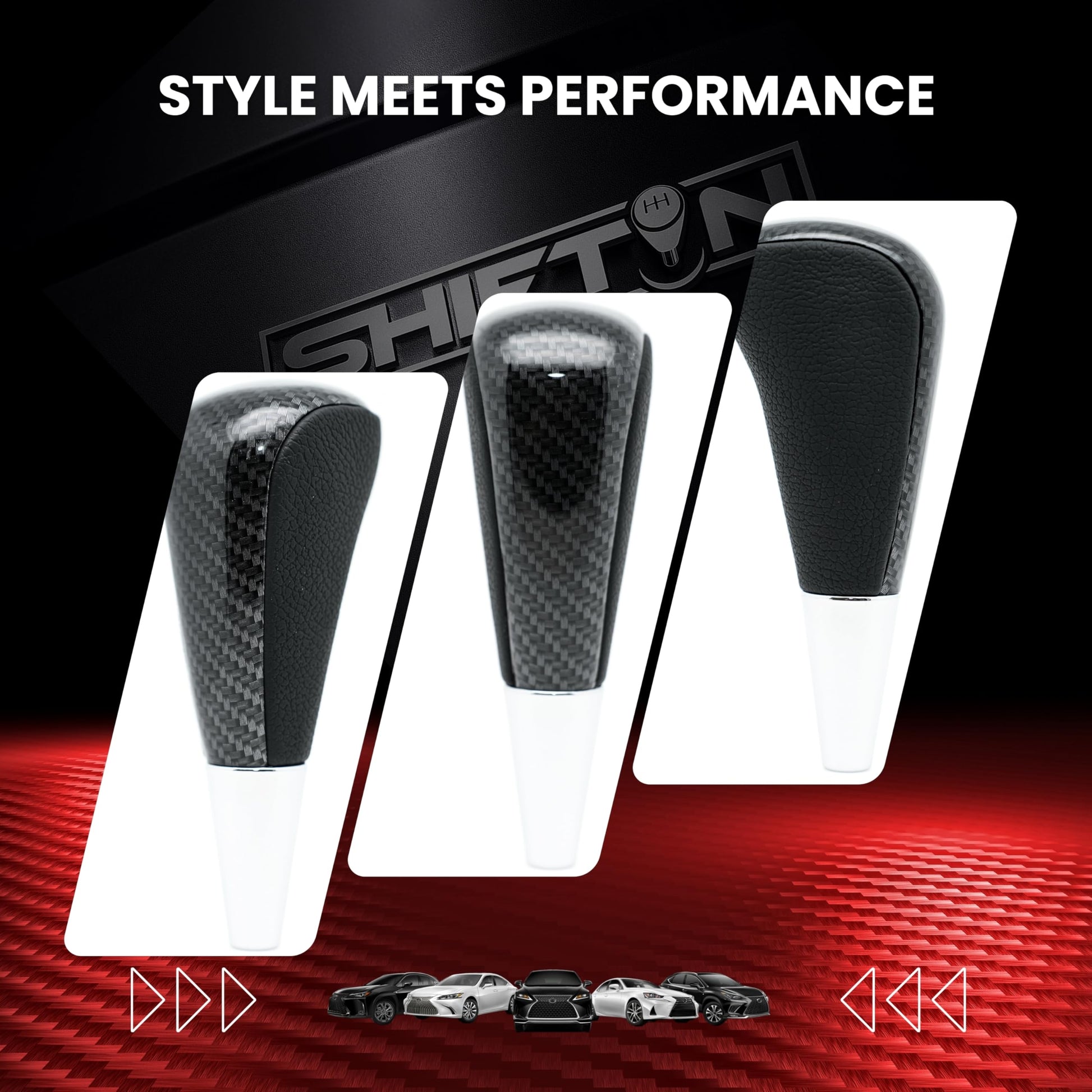 SHIFTIN Large Gear Shifter Knob Compatible with Lexus LX - 470 LX570 LS - 400 LS430 RX330 RX - 350 RX400h and Toyota, Acura, Mazda Cars - LBZZ