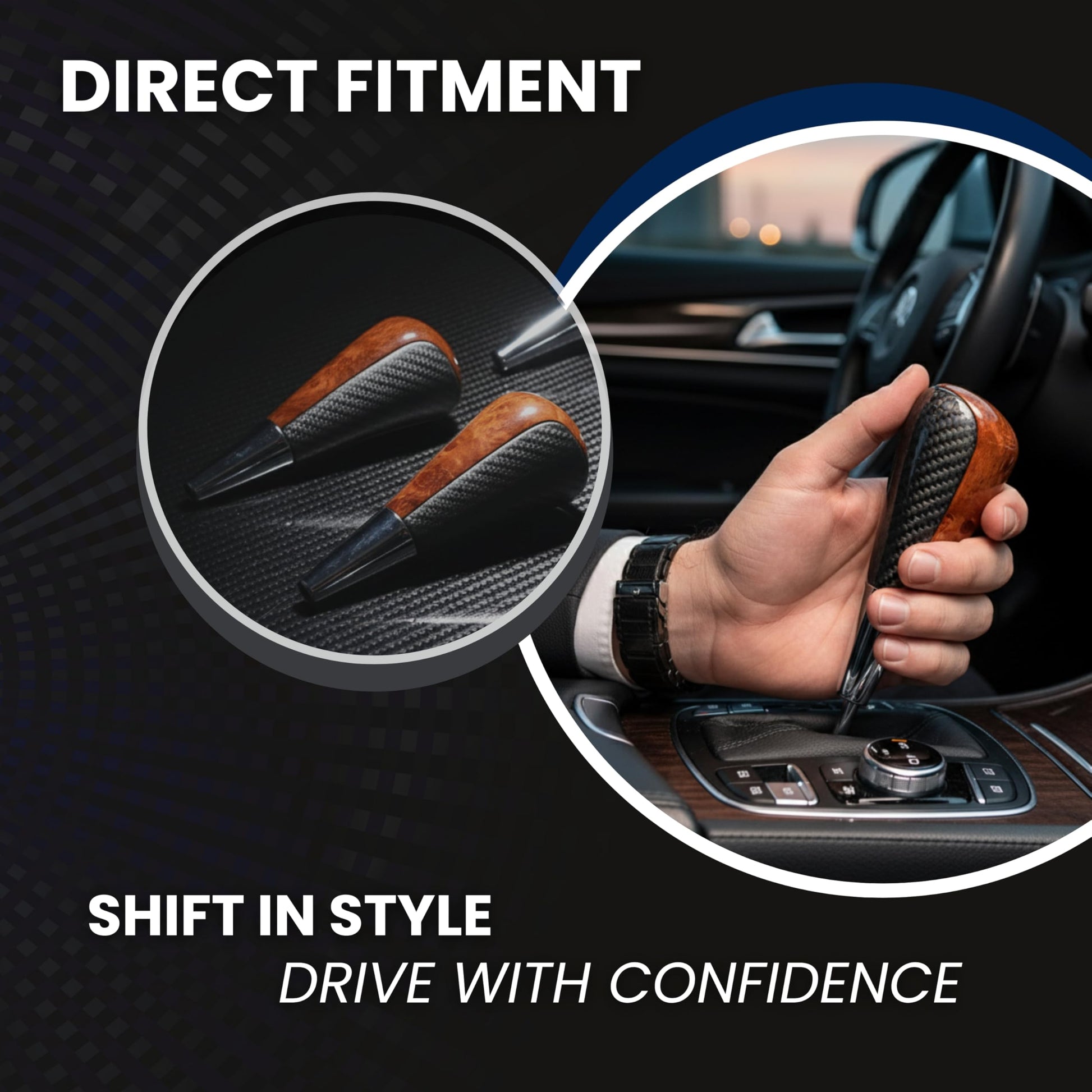 SHIFTIN Large Gear Shifter Knob Compatible with Lexus LX - 470 LX570 LS - 400 LS430 RX330 RX - 350 RX400h and Toyota, Acura, Mazda Cars - LGZ16