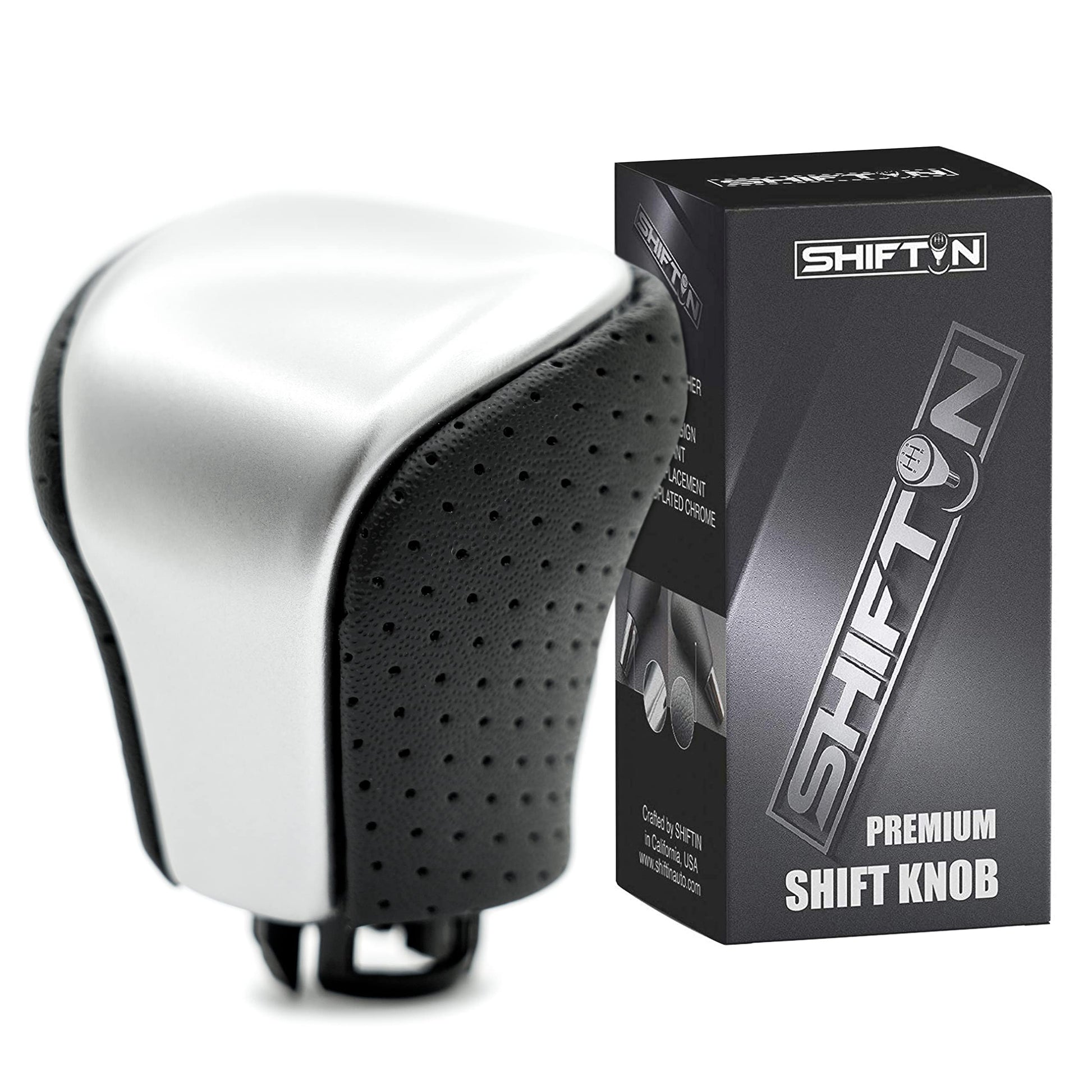 SHIFTIN Leather & Carbon Fiber Gear Shift Knob for Lexus LS460 F - Sport LS - 460 - L LS600 LS - 600h - L and Lexus LX570 LX 570 - M234p