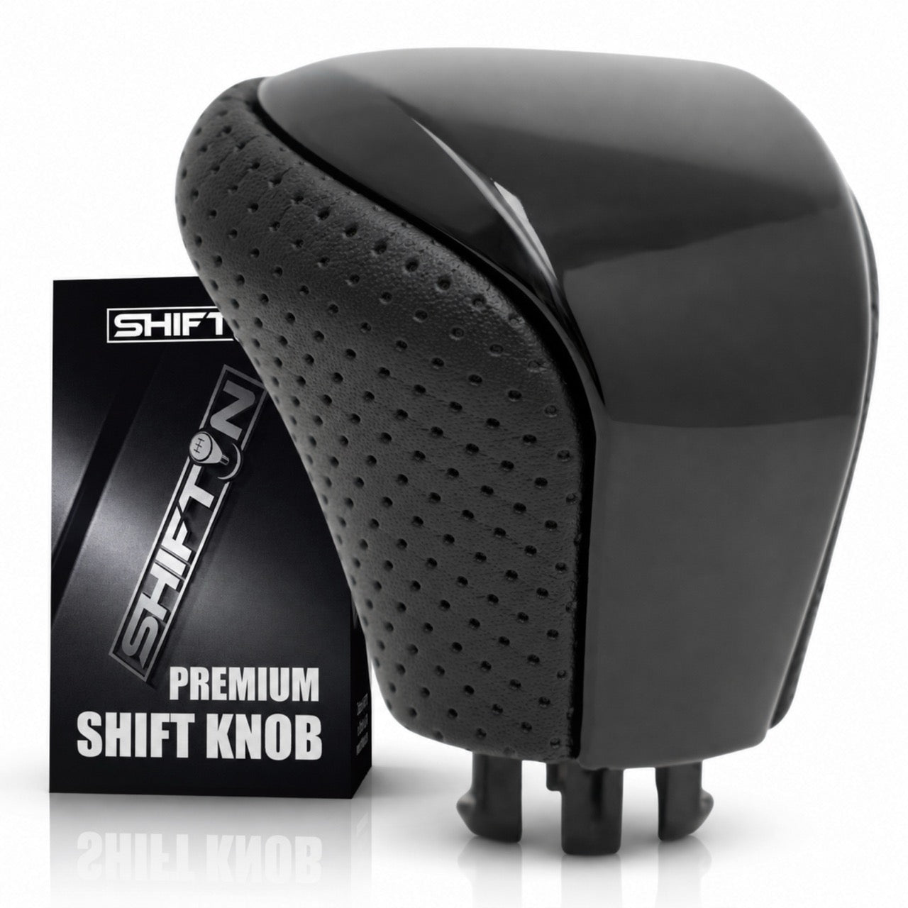 SHIFTIN Leather & Carbon Fiber Gear Shift Knob for Lexus LS460 F-Sport LS-460-L LS600 LS-600h-L and Lexus LX570 LX 570 - MBPBp
