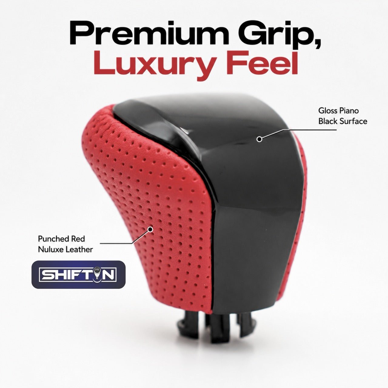 SHIFTIN Leather & Carbon Fiber Gear Shift Knob for Lexus LS460 F-Sport LS-460-L LS600 LS-600h-L and Lexus LX570 LX 570 - MRPBp