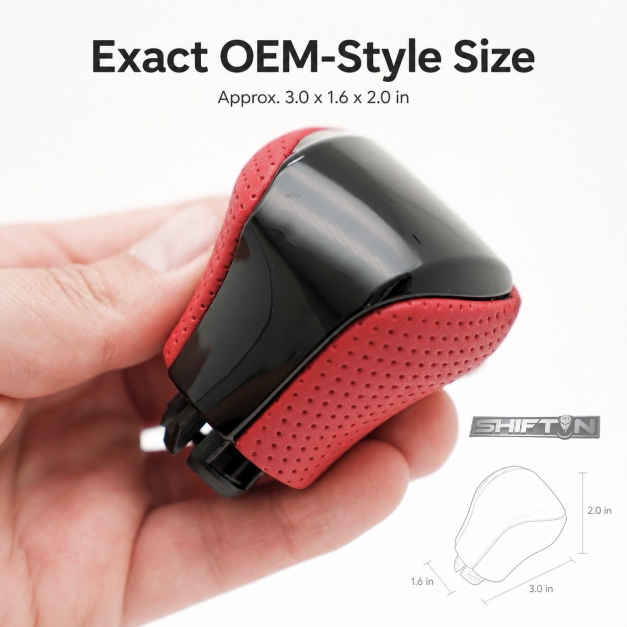SHIFTIN Leather & Carbon Fiber Gear Shift Knob for Lexus LS460 F-Sport LS-460-L LS600 LS-600h-L and Lexus LX570 LX 570 - MRPBp
