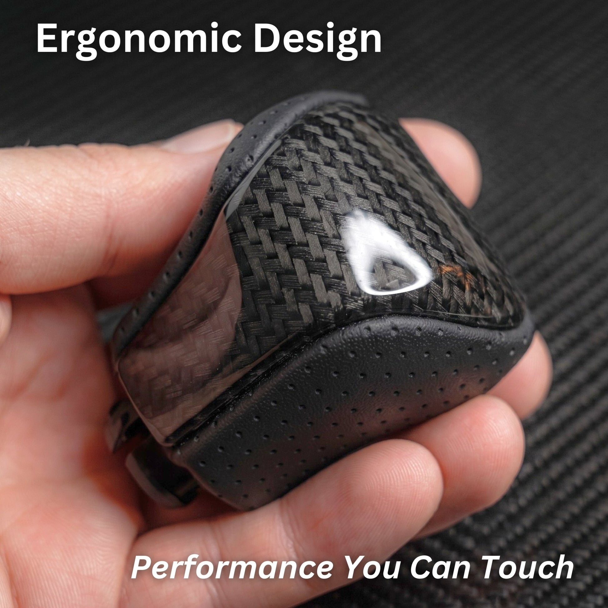SHIFTIN Leather & Carbon Fiber Gear Shift Knob for Lexus LS460 F - Sport LS - 460 - L LS600 LS - 600h - L and Lexus LX570 LX 570 - MZZp