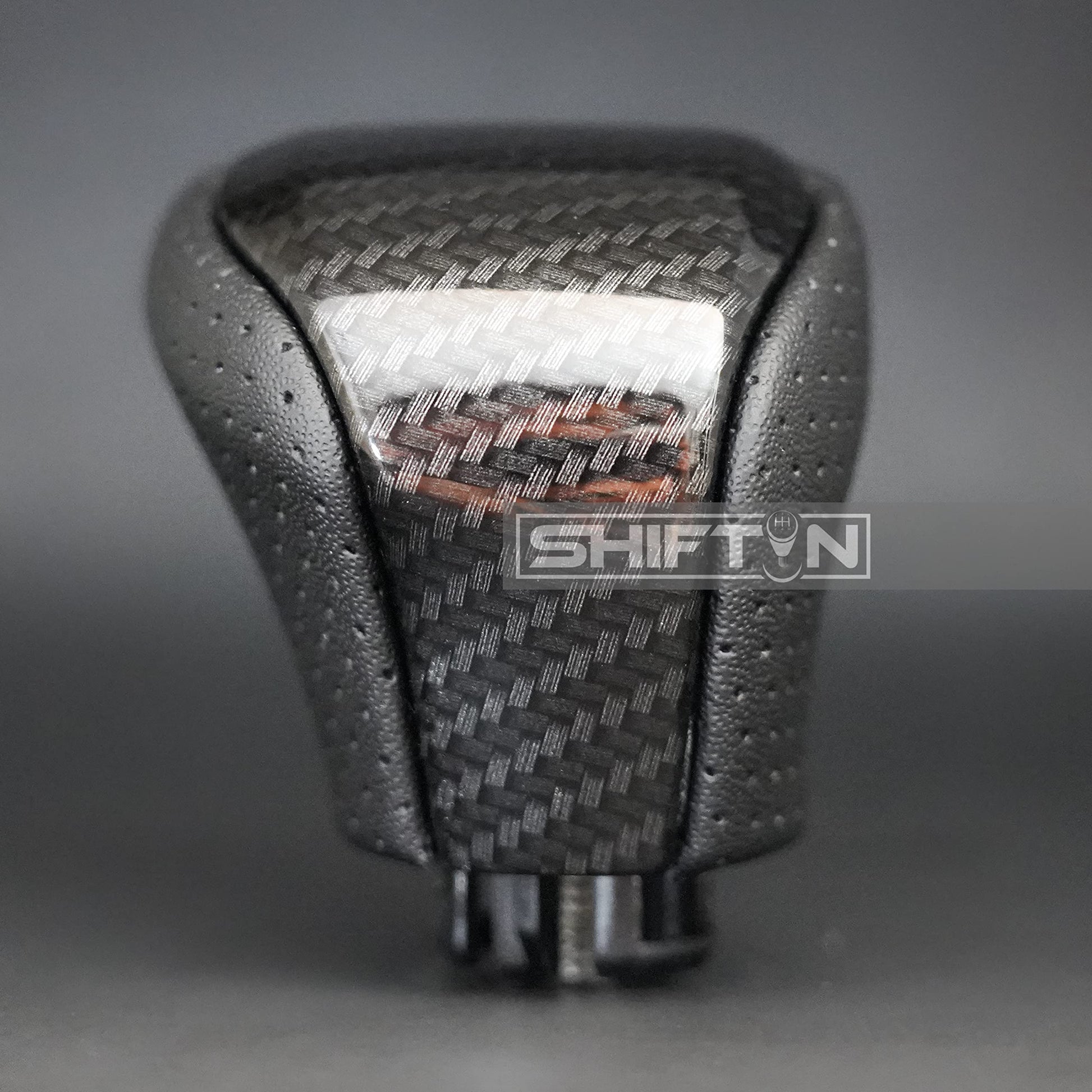 SHIFTIN Leather & Carbon Fiber Gear Shift Knob for Lexus LS460 F - Sport LS - 460 - L LS600 LS - 600h - L and Lexus LX570 LX 570 - MZZp