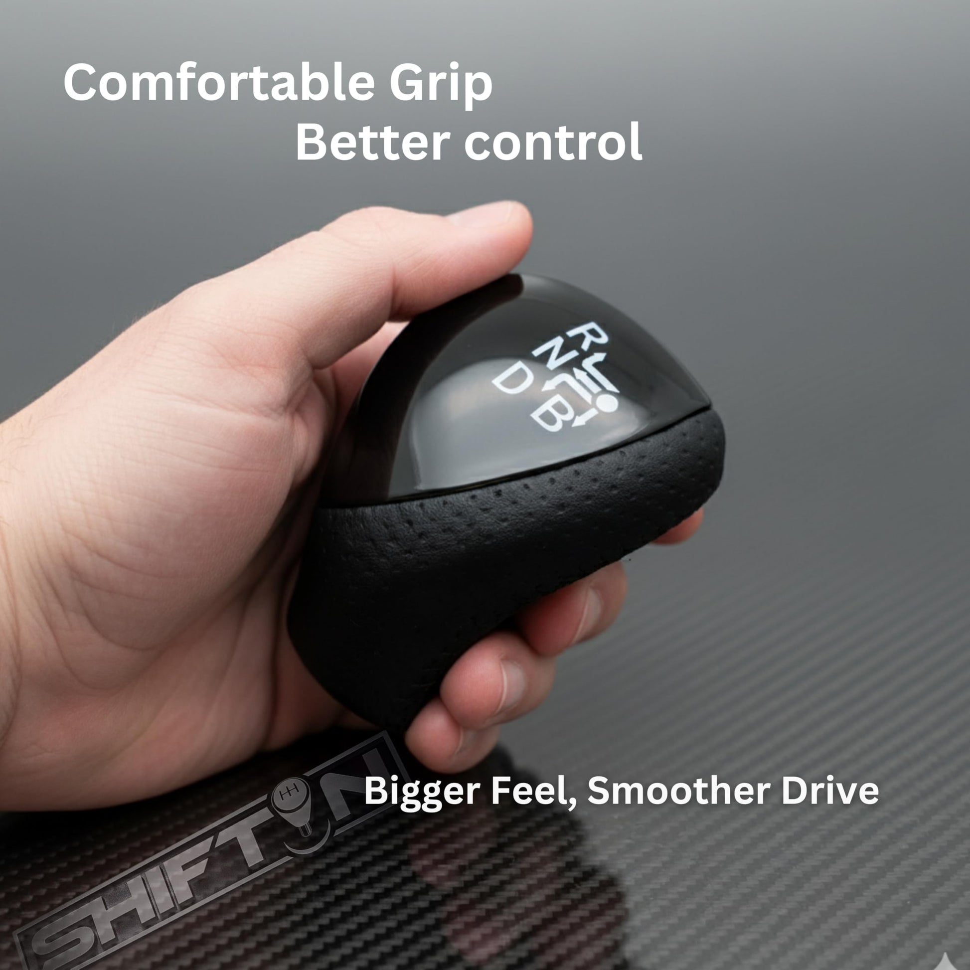 SHIFTIN Premium Replacement Gear Shift Knob Shifter for Toyota Prius Auris Prius Plug-in Hybrid - Large Black