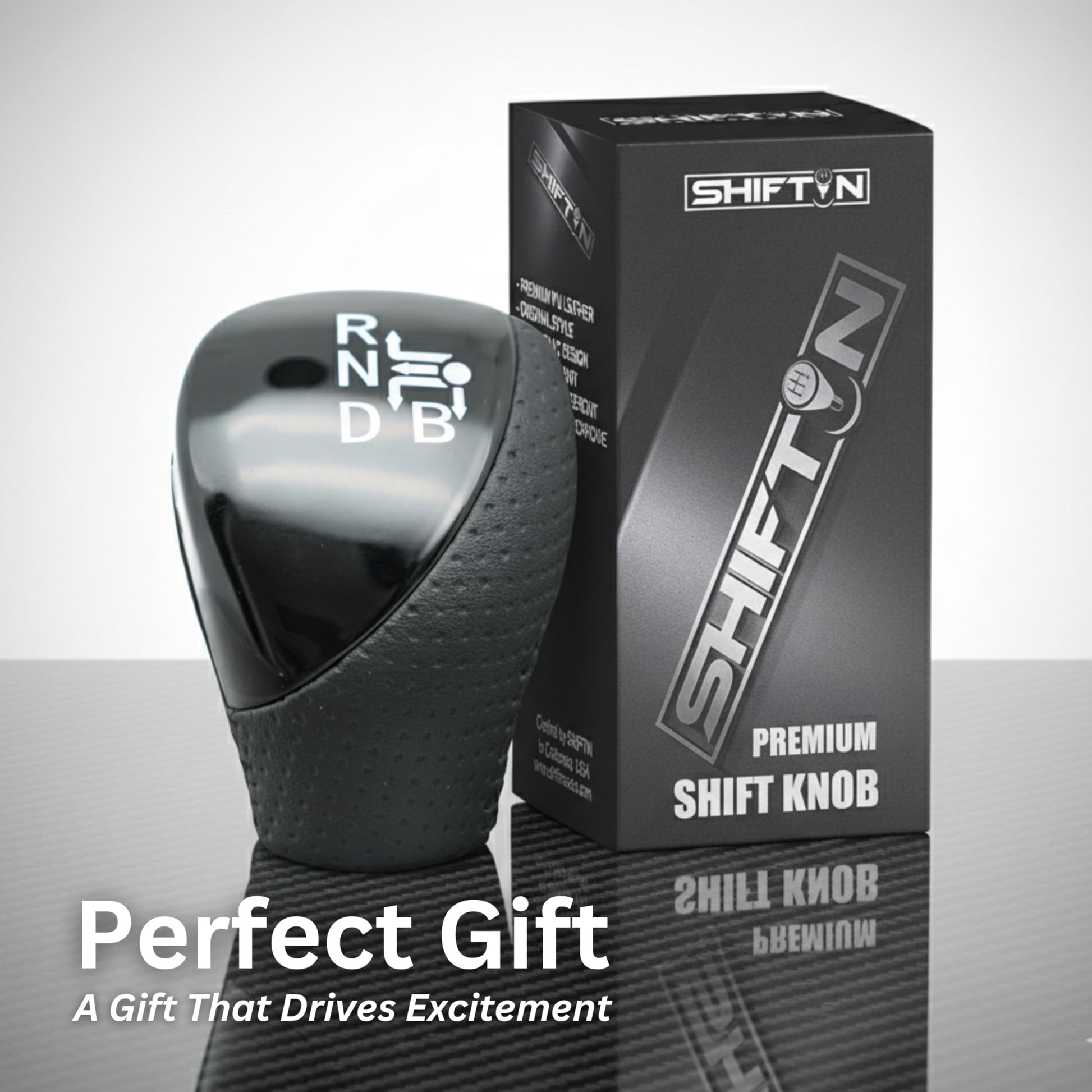 SHIFTIN Premium Replacement Gear Shift Knob Shifter for Toyota Prius Auris Prius Plug-in Hybrid - Large Black