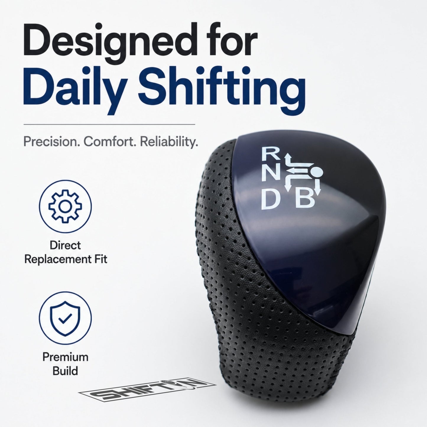 SHIFTIN Premium Replacement Gear Shift Knob Shifter for Toyota Prius Auris Prius Plug-in Hybrid - PrBU-
