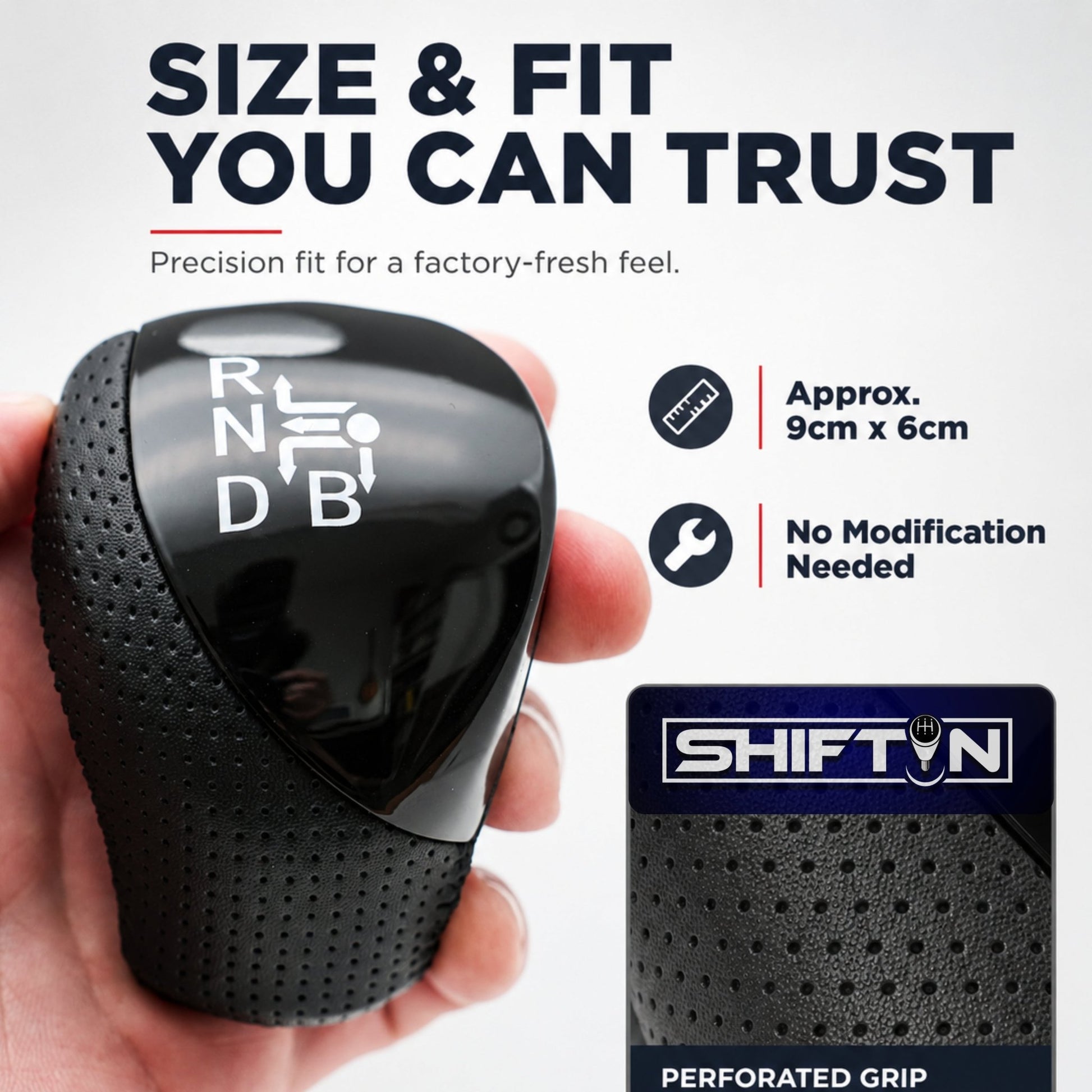 SHIFTIN Premium Replacement Gear Shift Knob Shifter for Toyota Prius Auris Prius Plug-in Hybrid - PrBPB-L