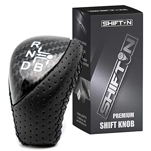 SHIFTIN Premium Replacement Gear Shift Knob Shifter for Toyota Prius Auris Prius Plug-in Hybrid - Carbon Fiber
