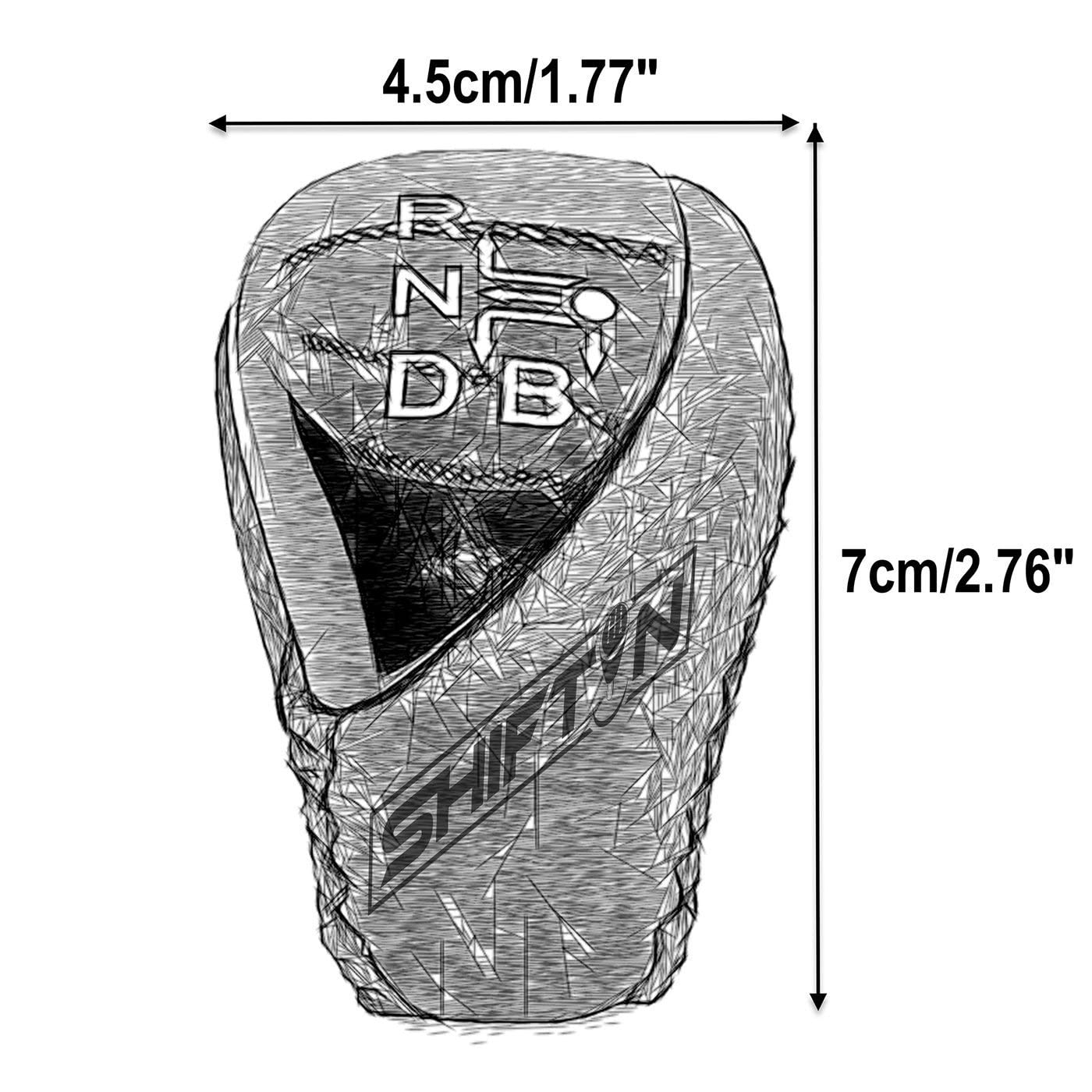 SHIFTIN Premium Replacement Gear Shift Knob Shifter for Toyota Prius Auris Prius Plug-in Hybrid - Carbon Fiber