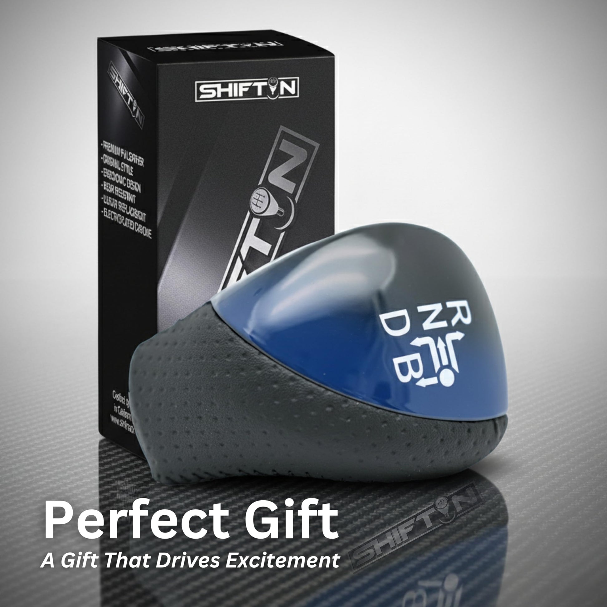 SHIFTIN Premium Replacement Gear Shift Knob Shifter for Toyota Prius Auris Prius Plug-in Hybrid - Large Blue
