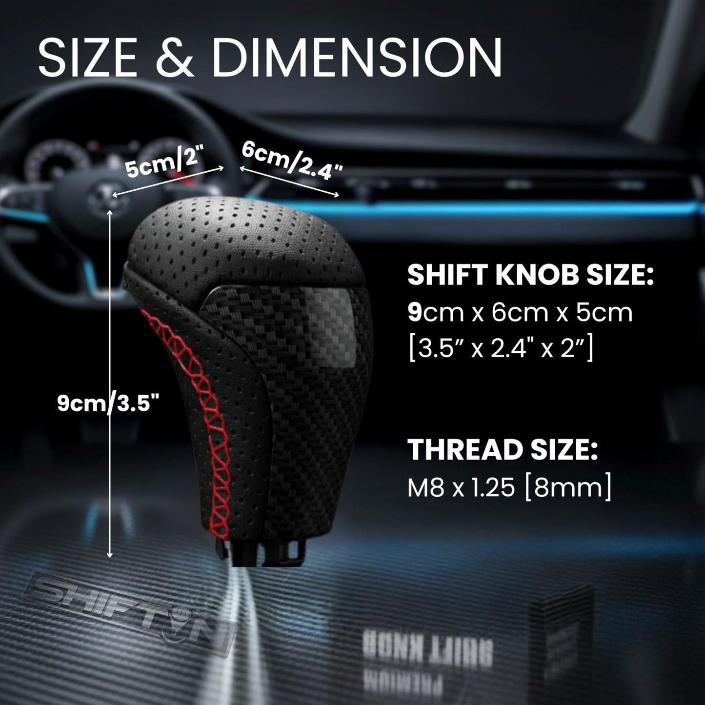 SHIFTIN Replacement Gear Shift Knob Shifter for Toyota Highlander 2014 - 2019 Tacoma 2016 - 2023 - LCxGZ - H