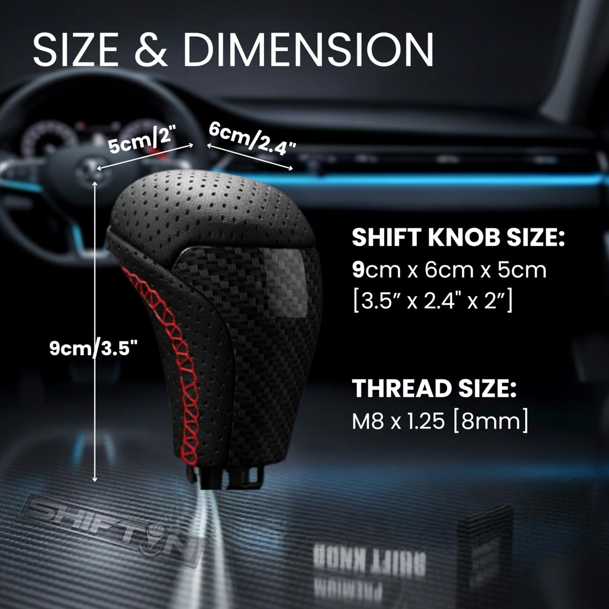SHIFTIN Replacement Gear Shift Knob Shifter for Toyota Highlander 2014 - 2019 Tacoma 2016 - 2023 - LCxGZ - H
