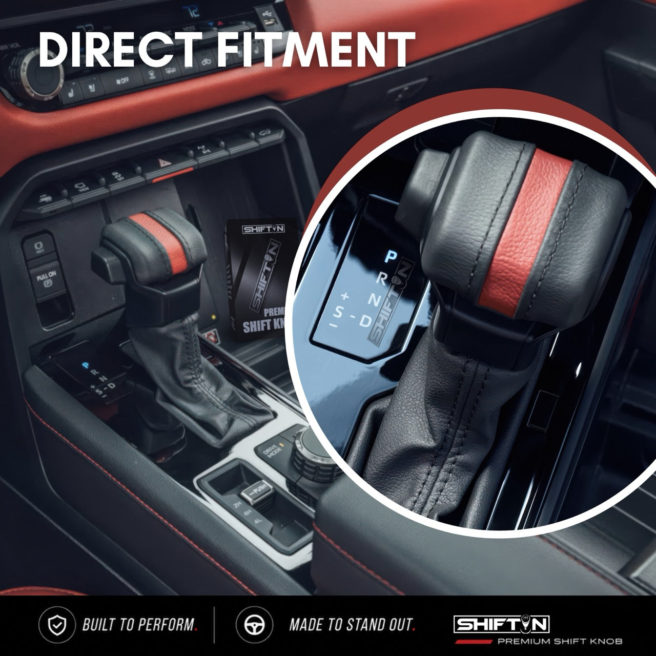 Gear Shift Knob for Toyota Tundra 2022- 2026, Tacoma 2024-2026, 4Runner 2025-2026, Aftermarket TRD Pro Style Shifter, Replacement for OEM Part 33504-0C110-C1