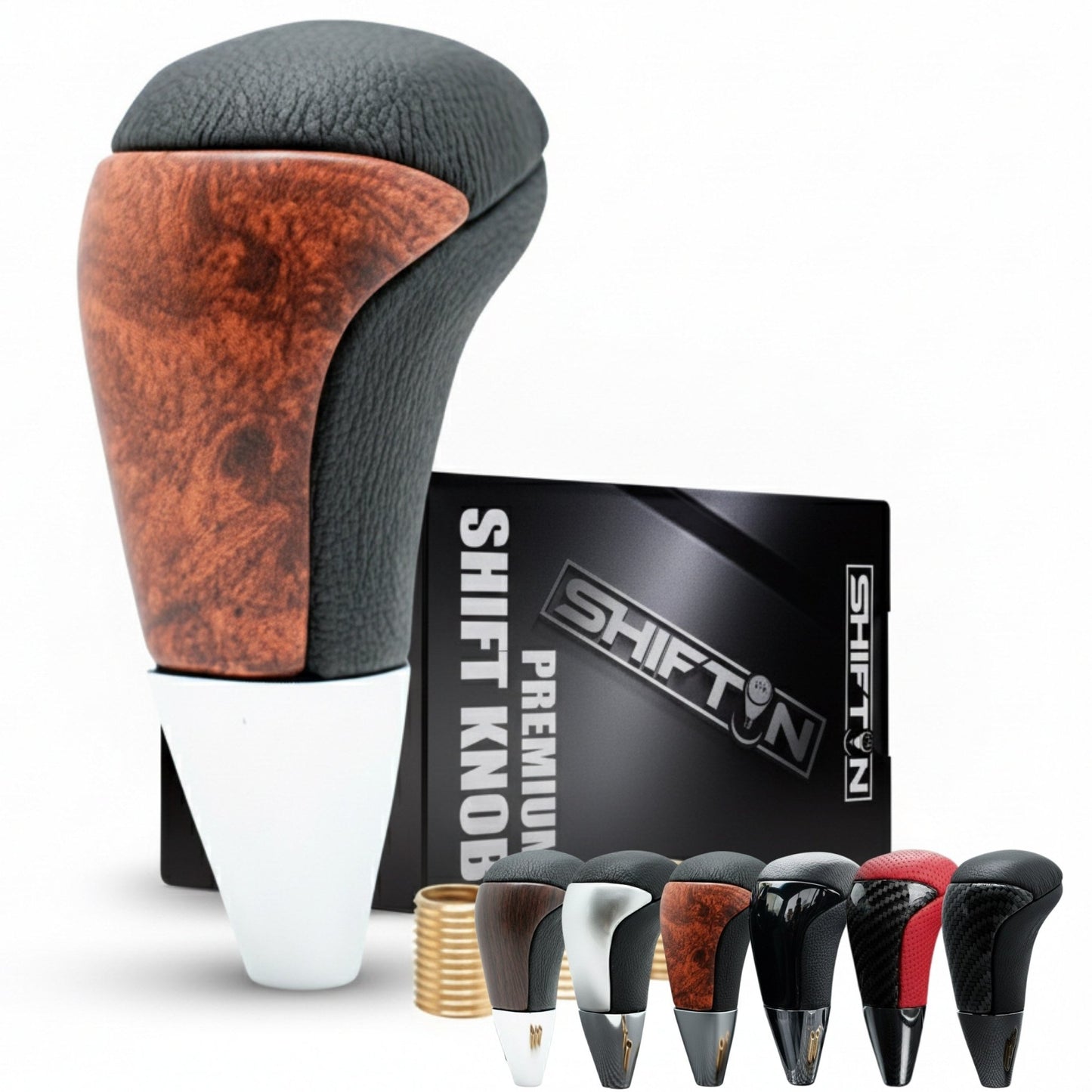 SHIFTIN Universal Gear Shift Knob | Fits Automatic & Manual Stick Shifters, has M8 M10 M12 Thread Adapters | Fits Toyota Acura Scion Mazda Subaru Nissan Infiniti - ZBZZ