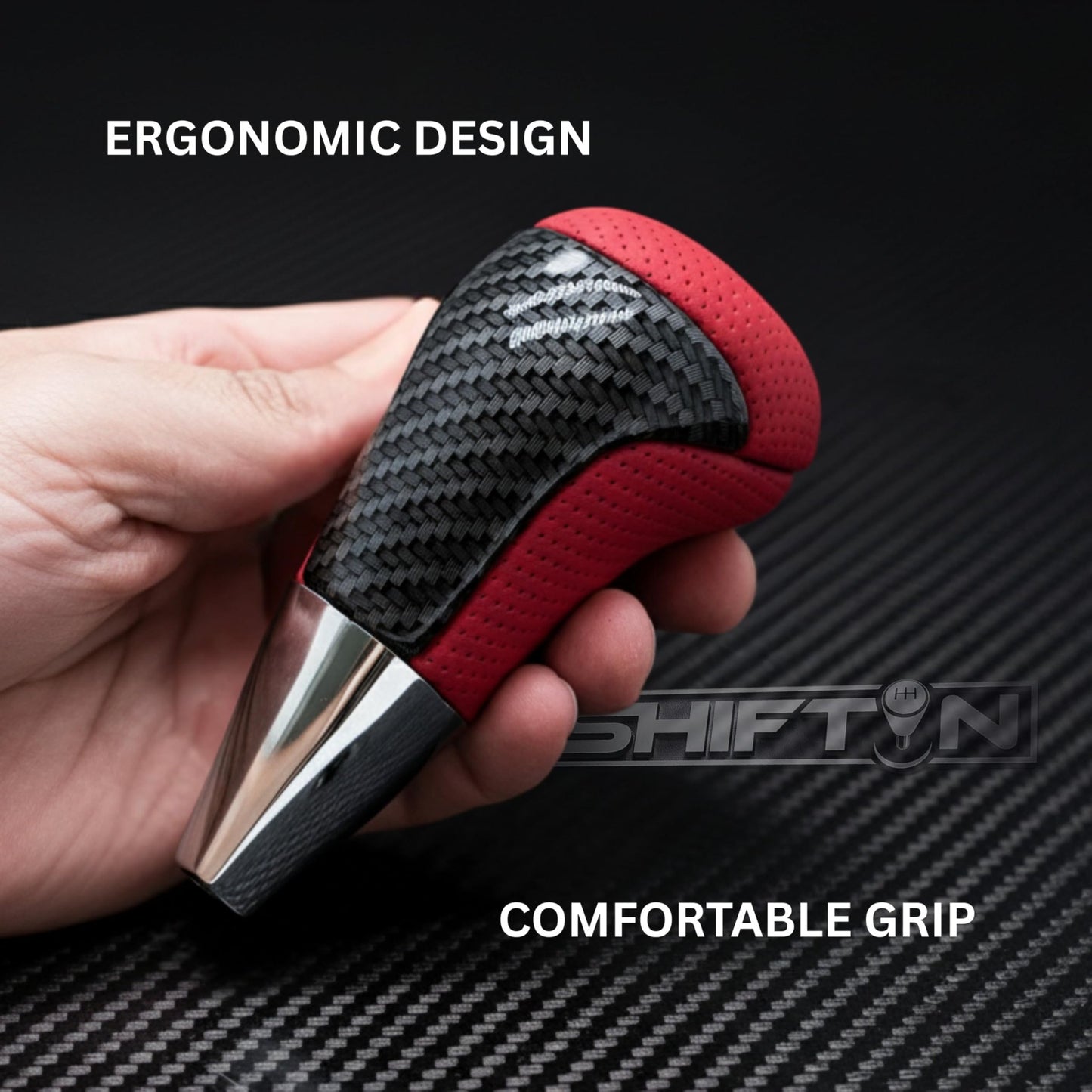 SHIFTIN Universal Gear Shift Knob for Automatic Manual Stick Shifter Cars, with M8 M10 M12 Thread Adapters, Fits Toyota Acura Scion Mazda Subaru Nissan Infiniti - ZRDZ