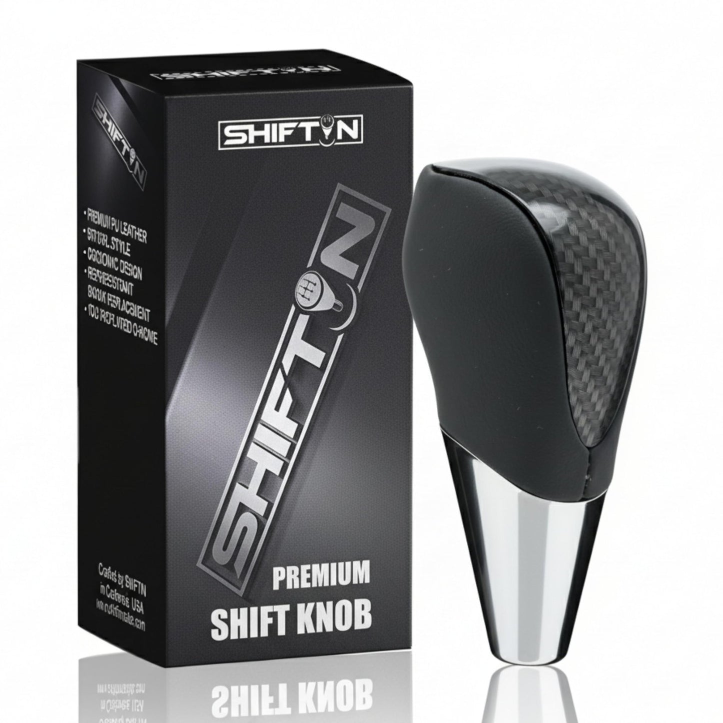 SHIFTIN Universal Sport Gear Shift Knob Shifter for Cars with M8 M10 M12 Threads | Fits Subaru Acura Nissan Infiniti Mazda Scion Toyota Lexus - BBZZ