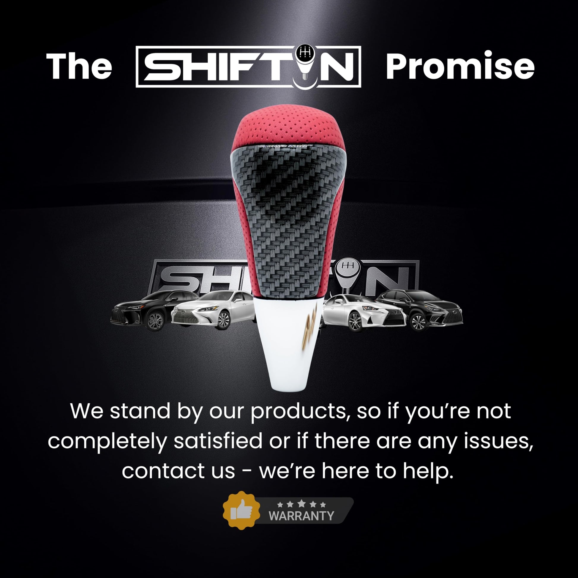 SHIFTIN Universal Gear Shift Knob for Automatic Manual Stick Shifter Cars, with M8 M10 M12 Thread Adapters, Fits Toyota Acura Scion Mazda Subaru Nissan Infiniti - ZRDZ