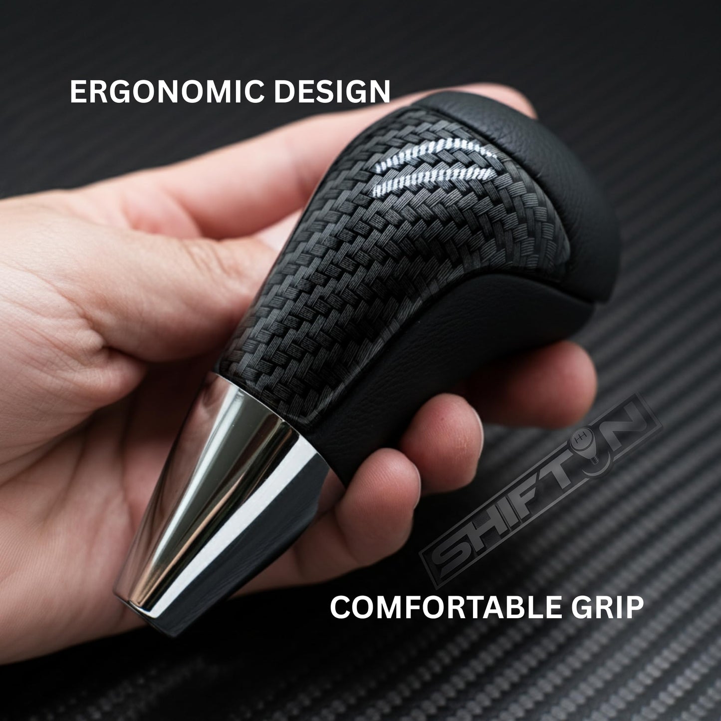 SHIFTIN Universal Gear Shift Knob for Automatic Manual Stick Shifter Cars, with M8 M10 M12 Thread Adapters, Fits Toyota Acura Scion Mazda Subaru Nissan Infiniti - ZBZZ