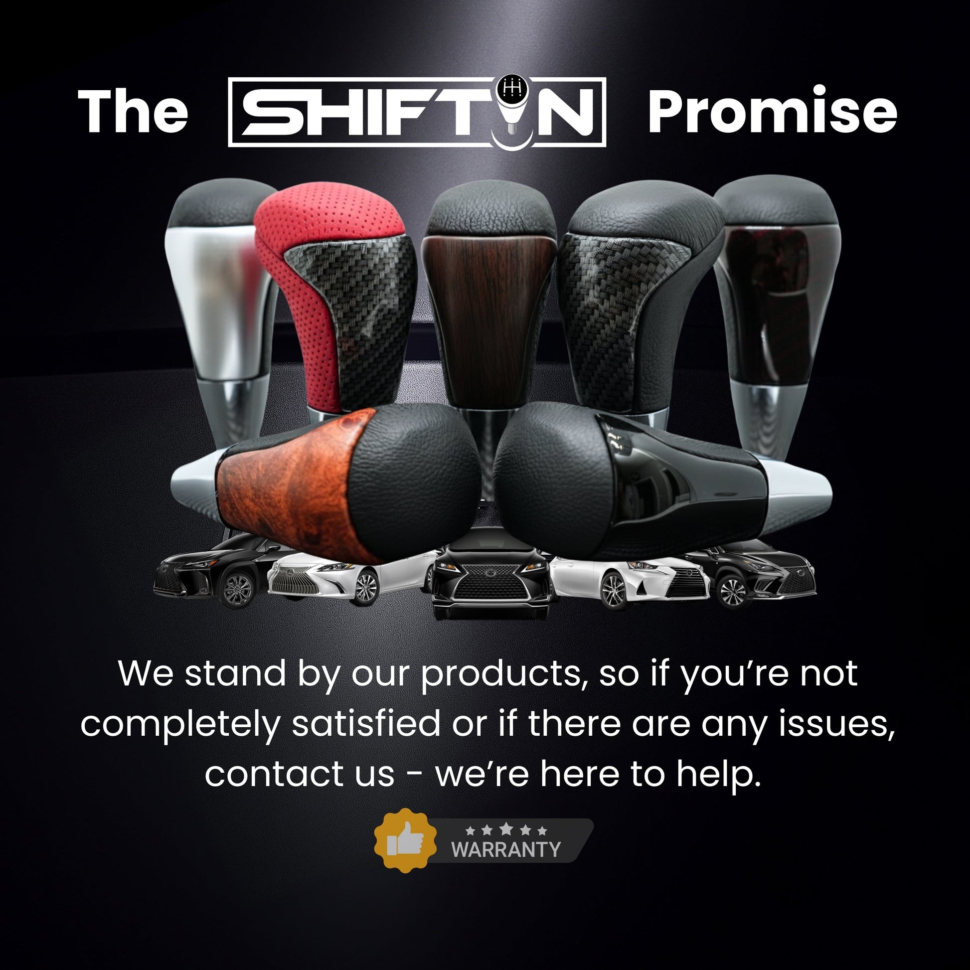 SHIFTIN Universal Gear Shift Knob for Automatic Manual Stick Shifter Cars DARK WOOD