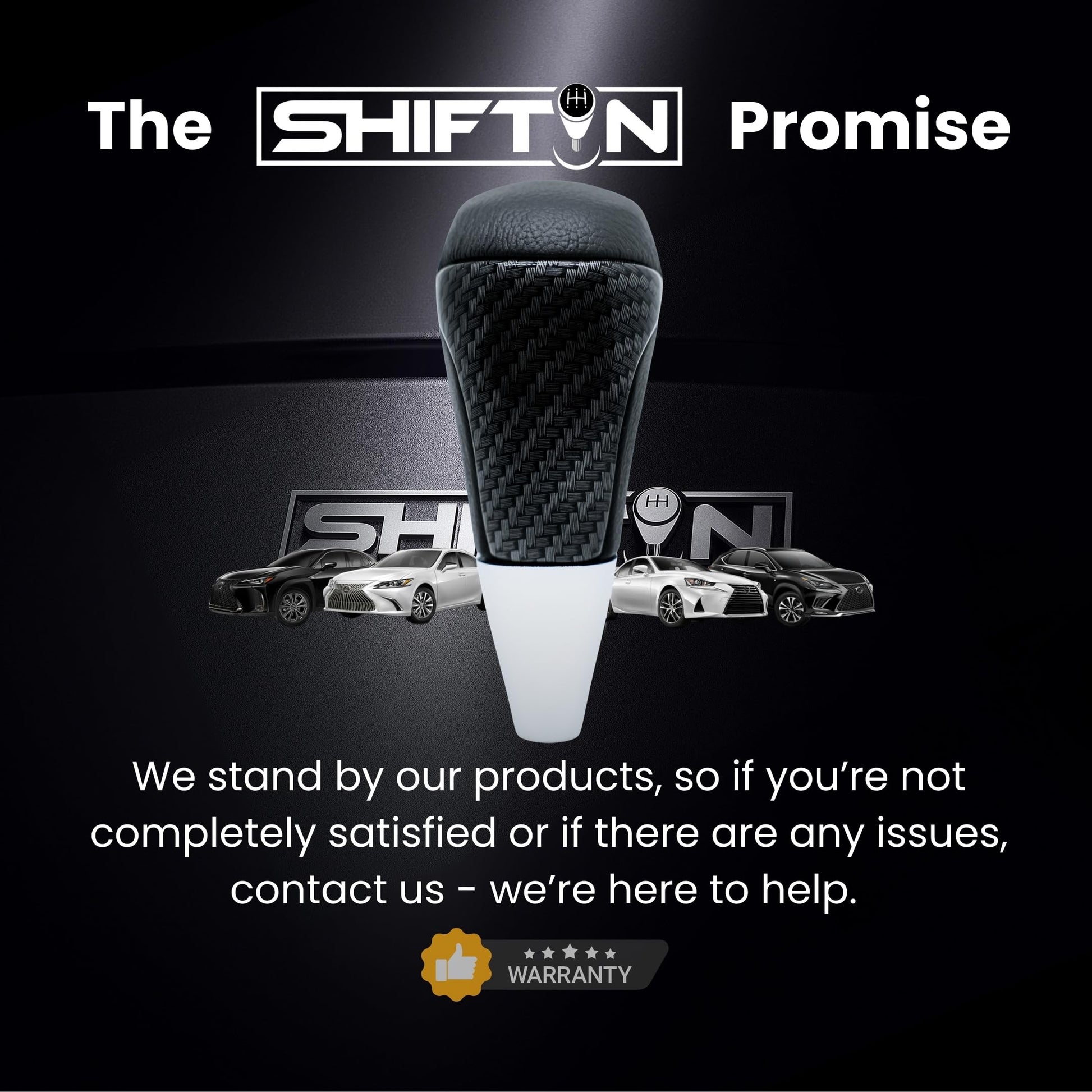 SHIFTIN Universal Gear Shift Knob for Automatic Manual Stick Shifter Cars, with M8 M10 M12 Thread Adapters, Fits Toyota Acura Scion Mazda Subaru Nissan Infiniti - ZBZZ
