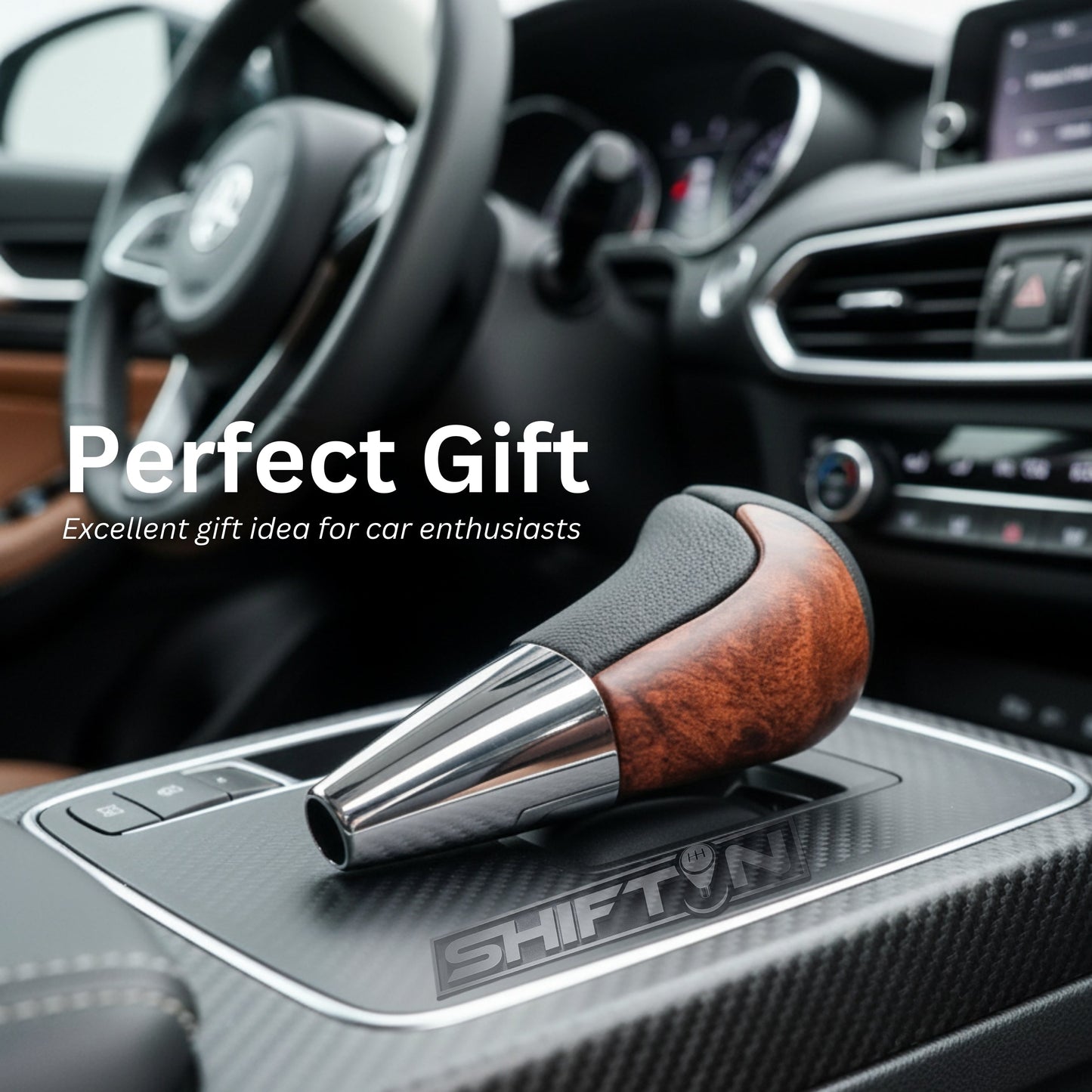 SHIFTIN Universal Gear Shift Knob for Automatic Manual Stick Shifter Cars, with M8 M10 M12 Thread Adapters, Fits Toyota Acura Scion Mazda Subaru Nissan Infiniti - ZBWL