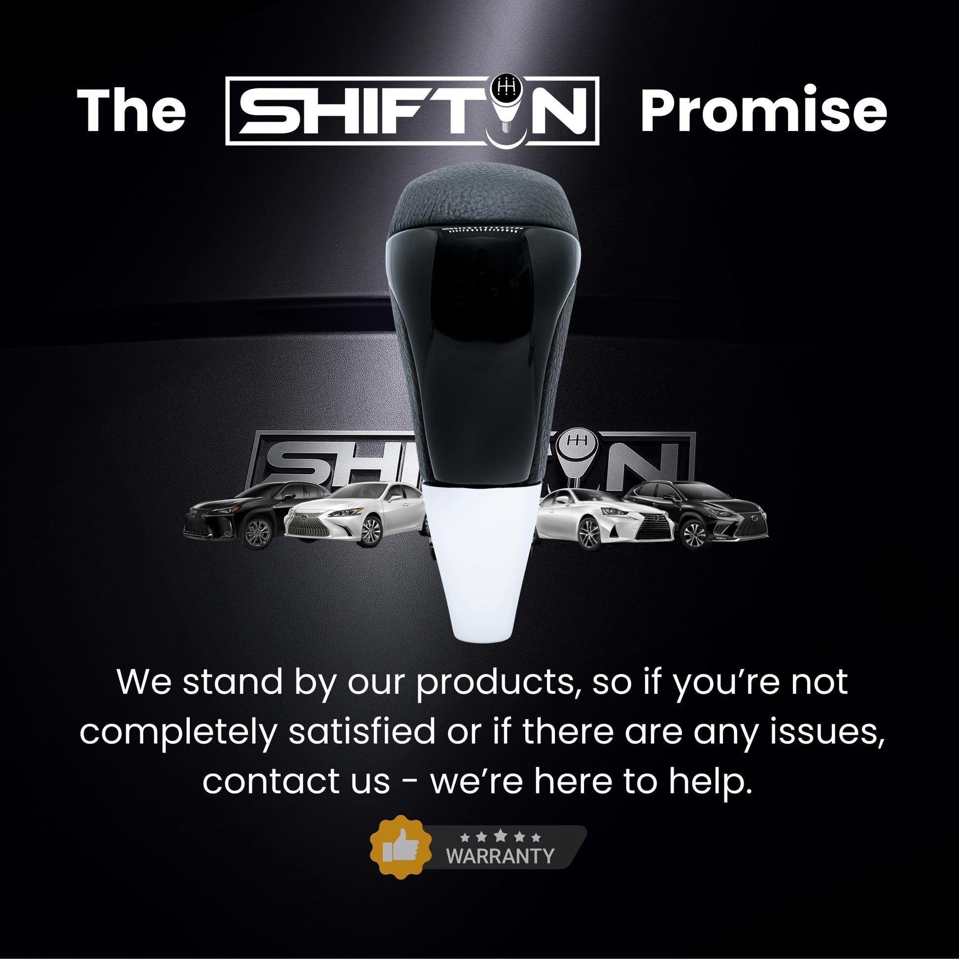 SHIFTIN Universal Gear Shift Knob for Automatic Manual Stick Shifter Cars, with M8 M10 M12 Thread Adapters, Fits Toyota Acura Scion Mazda Subaru Nissan Infiniti - ZBPB