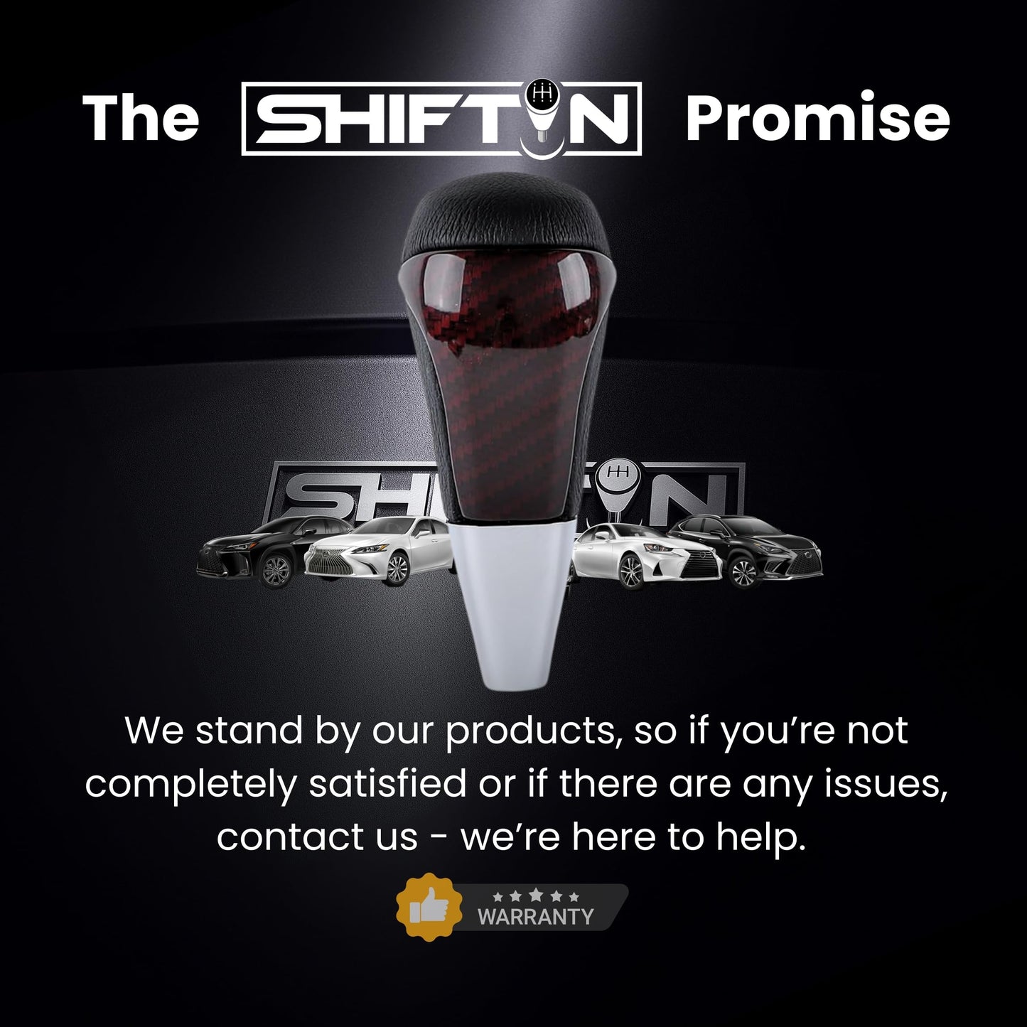 SHIFTIN Universal Gear Shift Knob for Automatic Manual Stick Shifter Cars, with M8 M10 M12 Thread Adapters, Fits Toyota Acura Scion Mazda Subaru Nissan Infiniti - ZBRZ